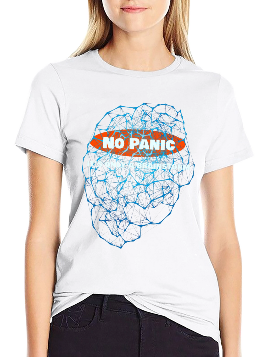 No Panic Brainstorm T-Shirt - Black Graphic Tee