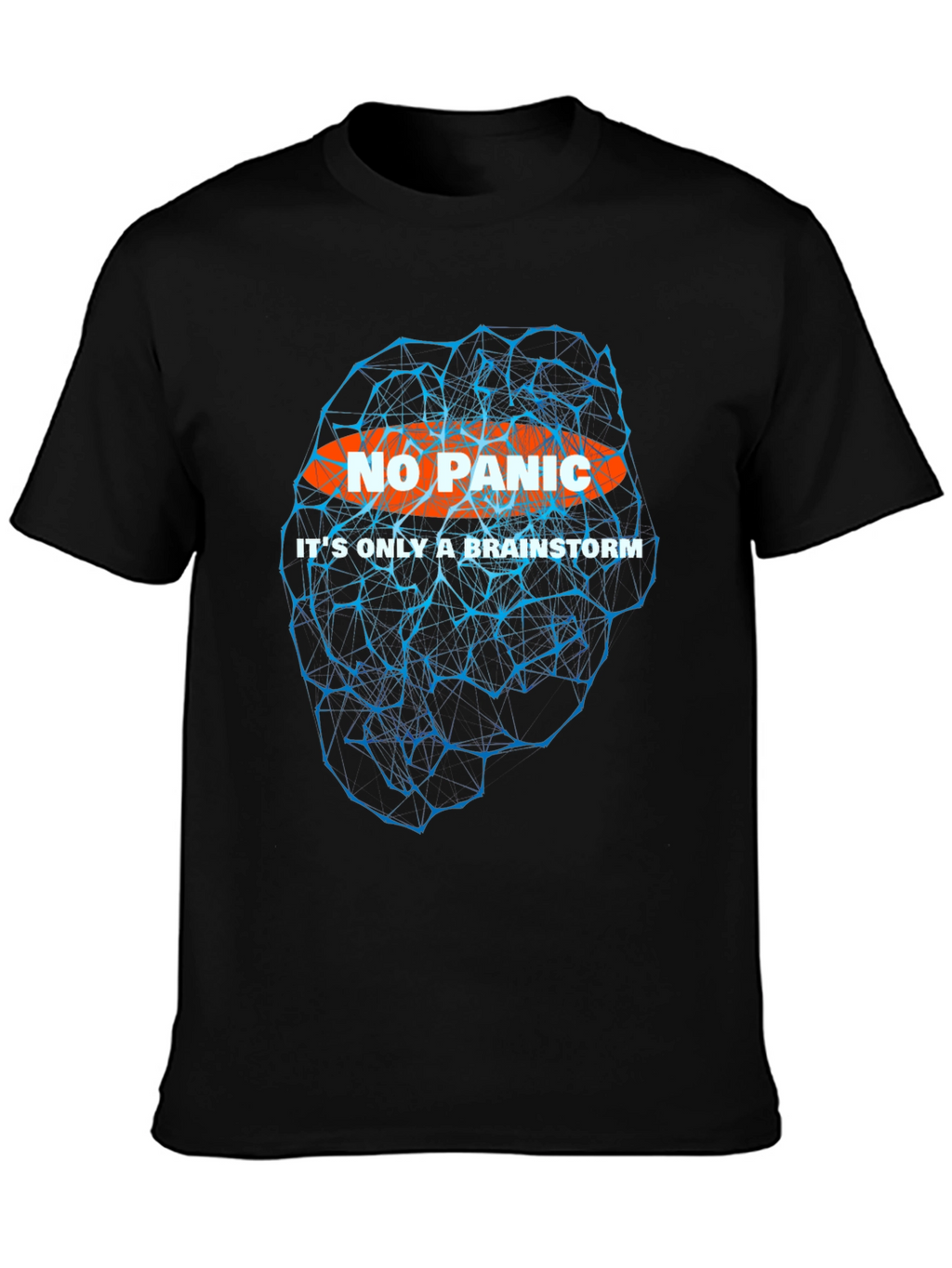 No Panic Brainstorm T-Shirt - Black Graphic Tee