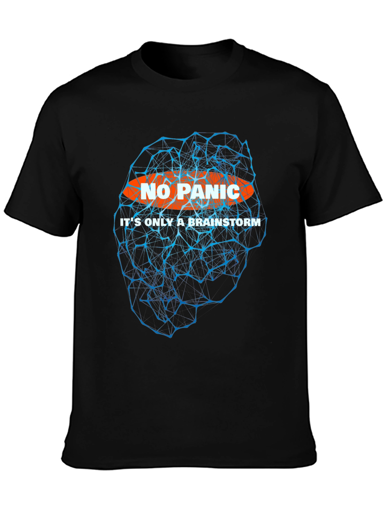 No Panic Brainstorm T-Shirt - Black Graphic Tee