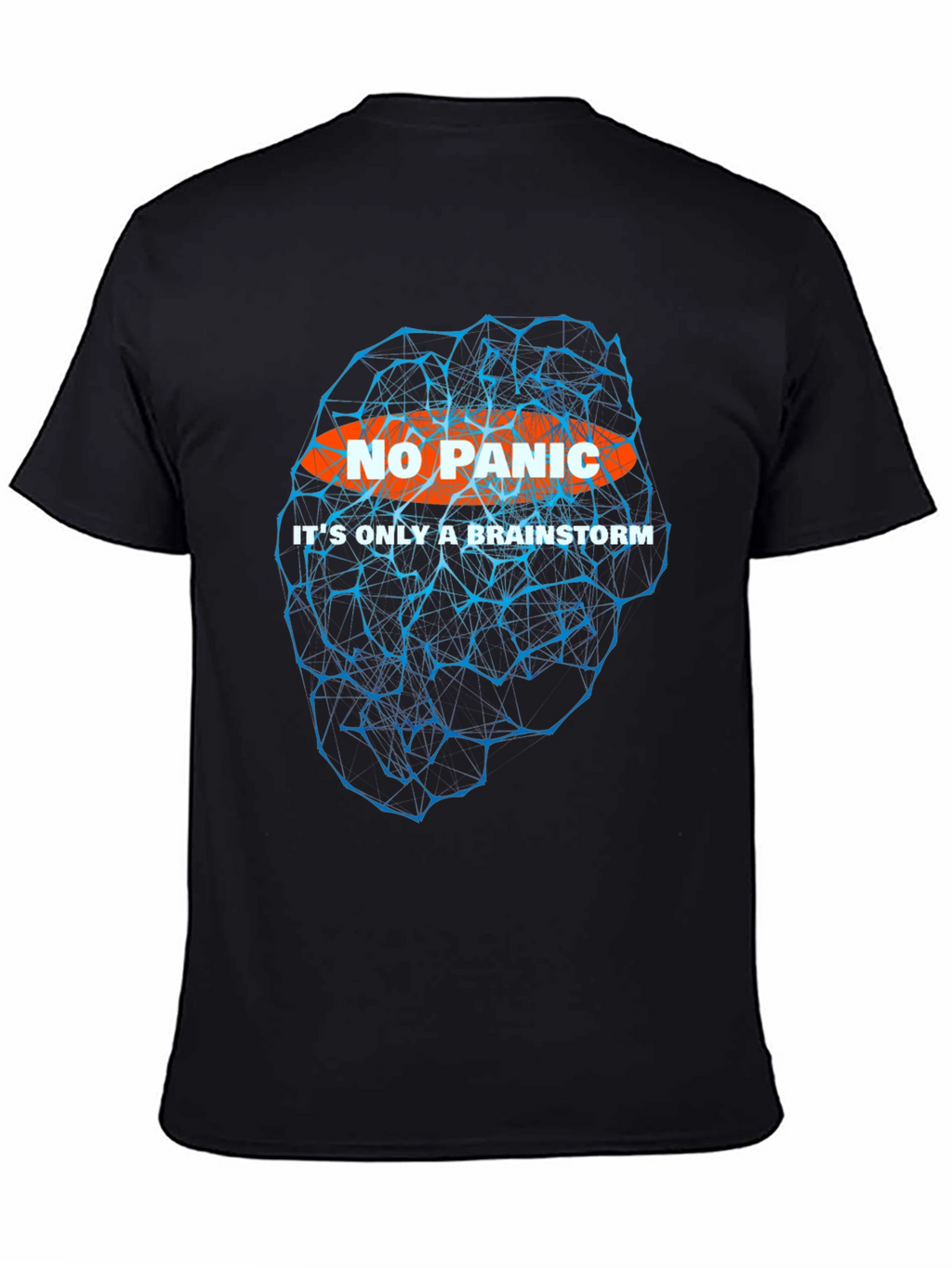 No Panic Brainstorm T-Shirt - Black Graphic Tee
