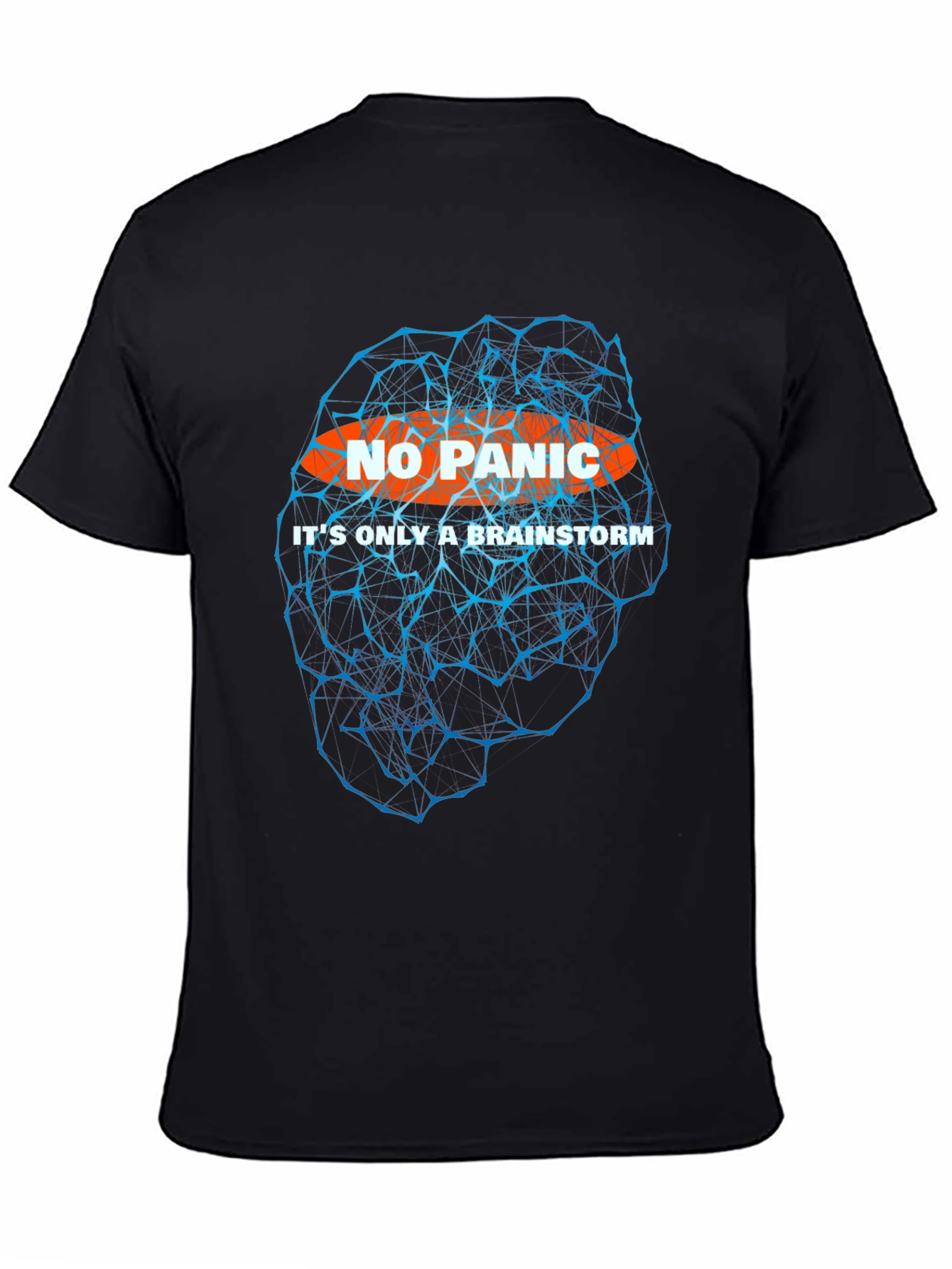 No Panic Brainstorm T-Shirt - Black Graphic Tee