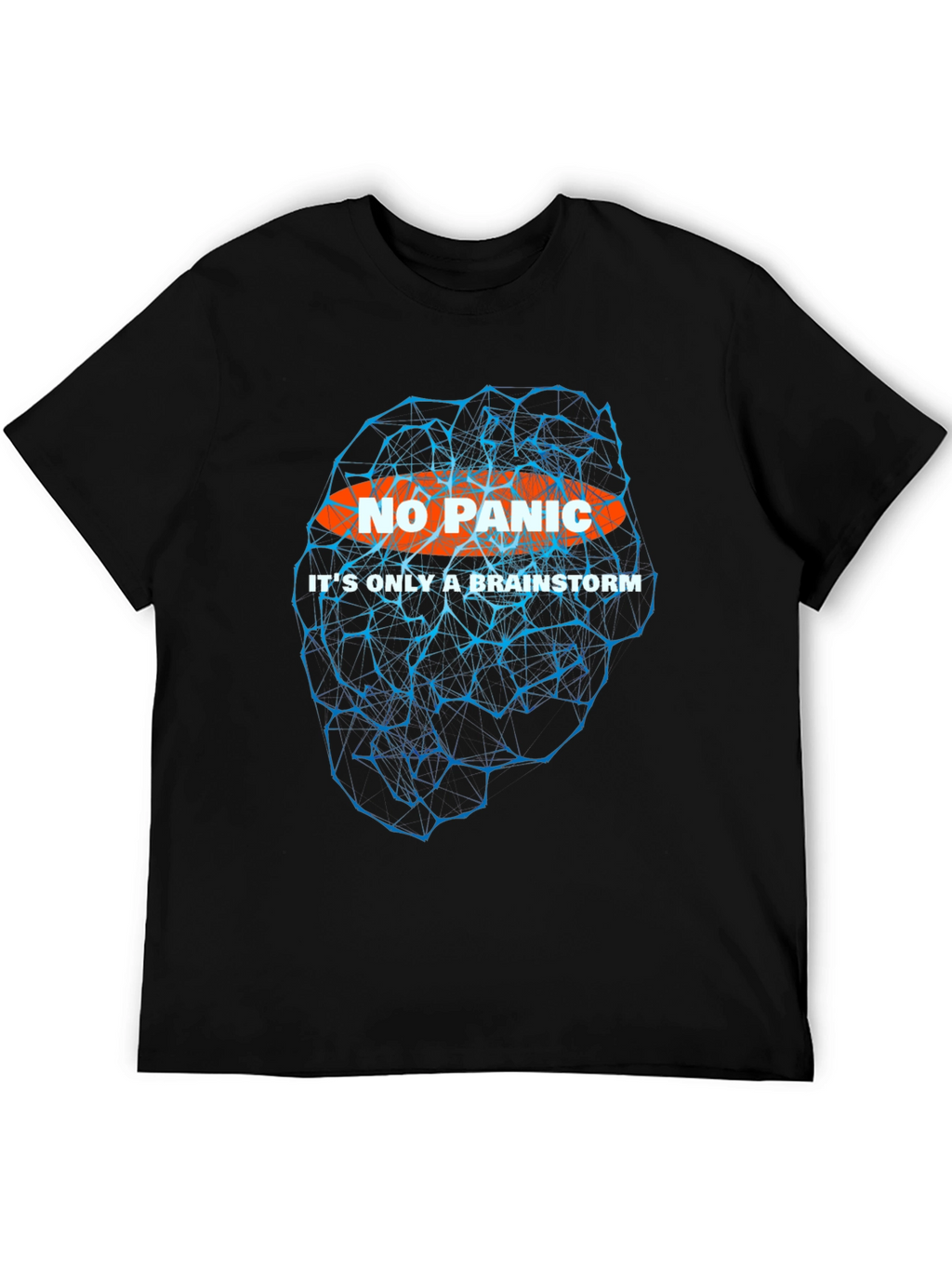 No Panic Brainstorm T-Shirt - Black Graphic Tee