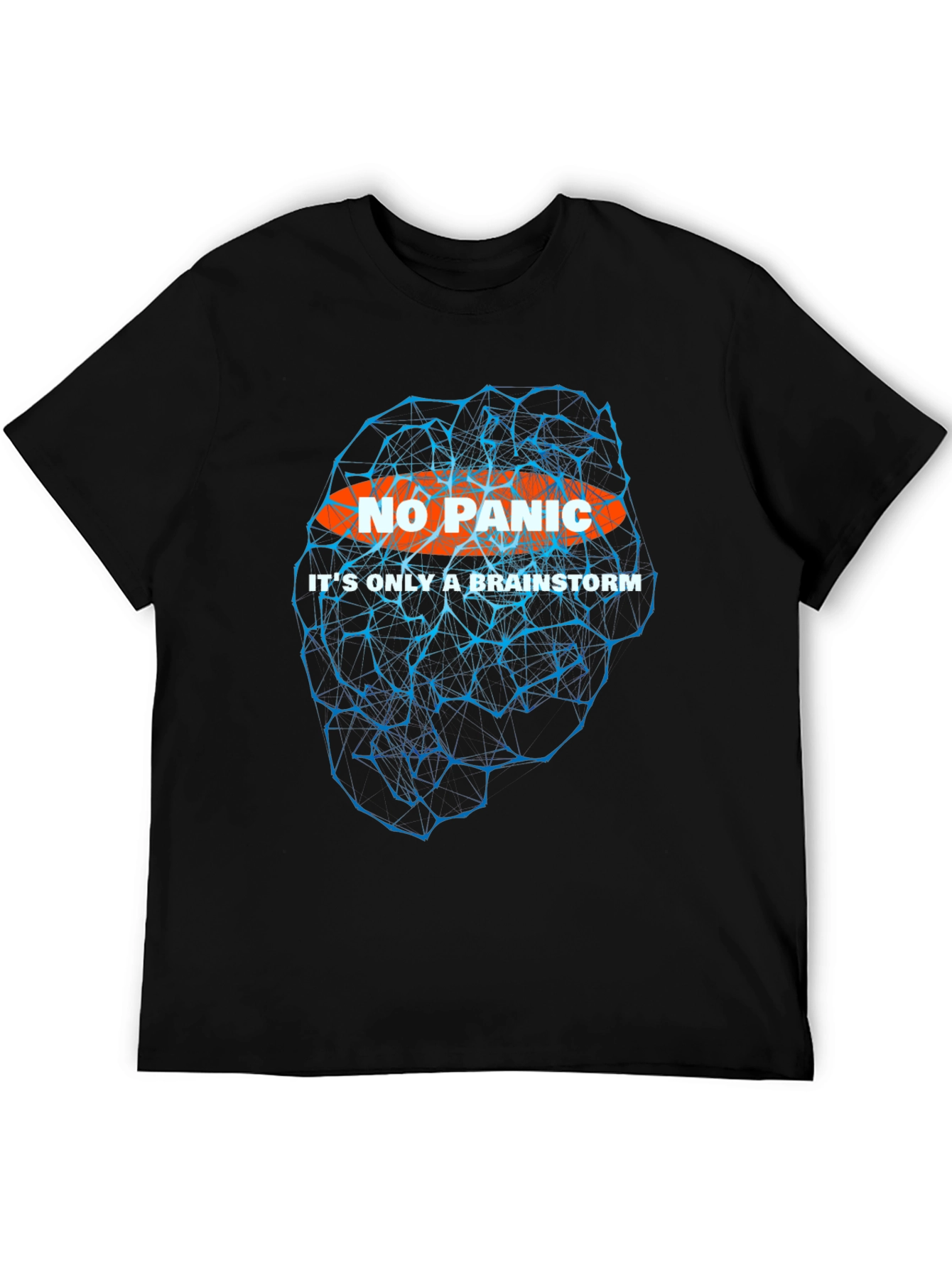 No Panic Brainstorm T-Shirt - Black Graphic Tee