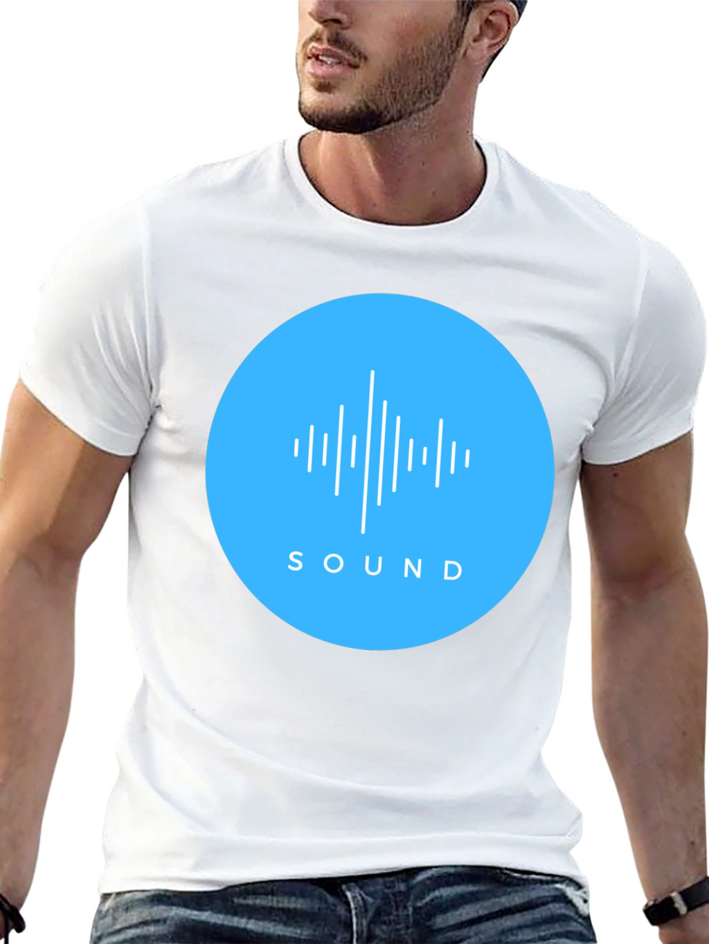 Sound Wave Graphic Tee - Mens Black T-Shirt