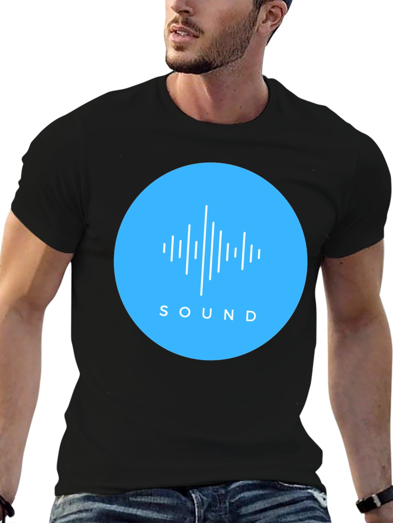 Sound Wave Graphic Tee - Mens Black T-Shirt