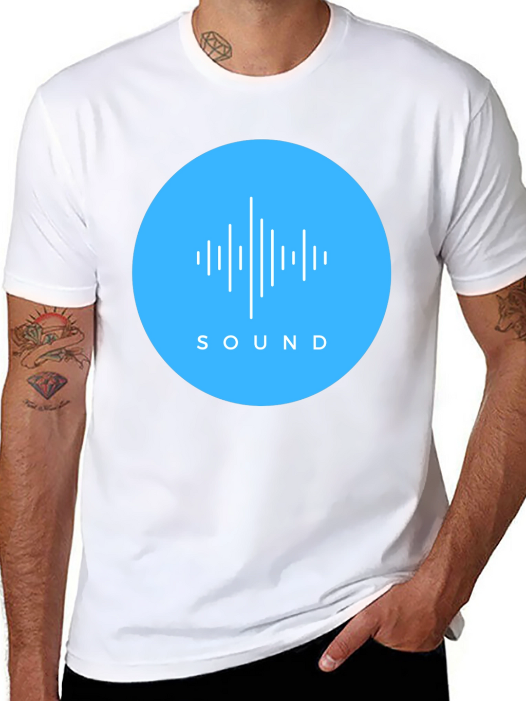 Sound Wave Graphic Tee - Mens Black T-Shirt