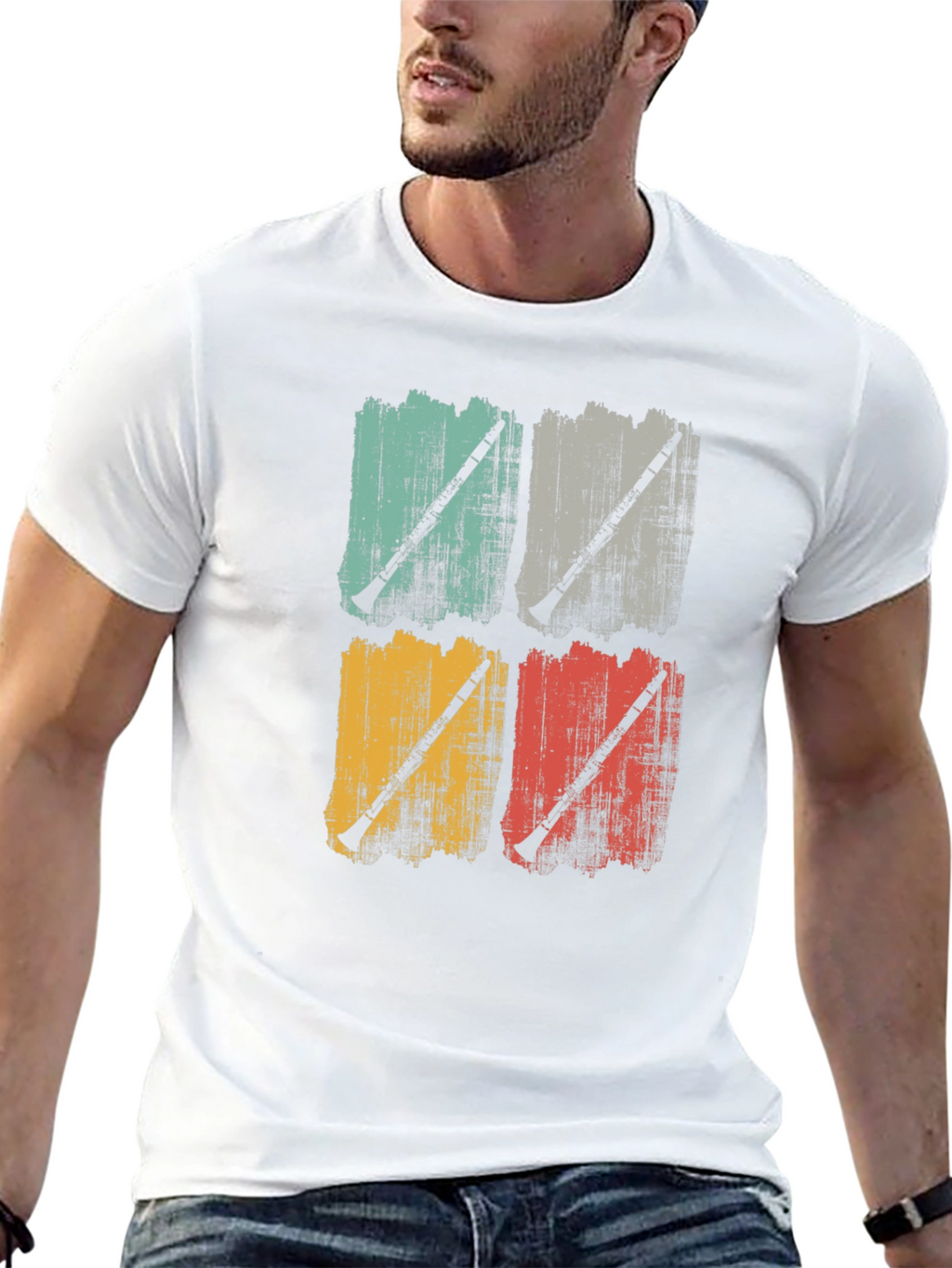 Retro Clarinet T-Shirt - Music Lover Tee
