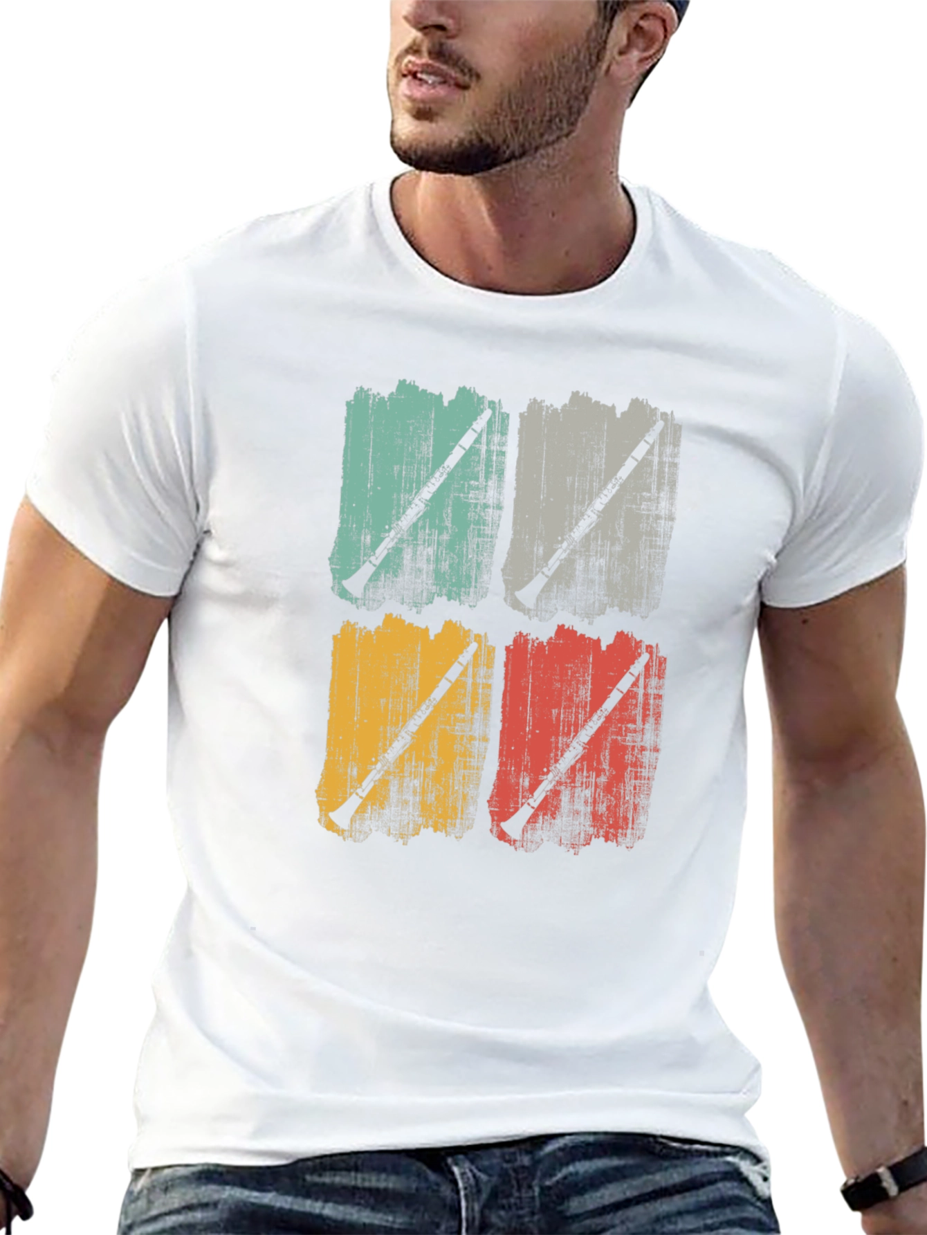 Retro Clarinet T-Shirt - Music Lover Tee