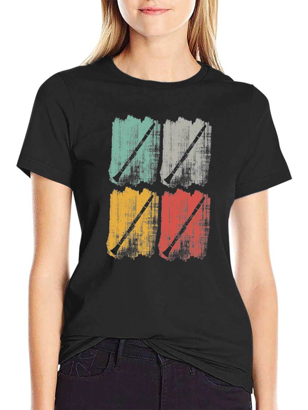 Retro Clarinet T-Shirt - Music Lover Tee