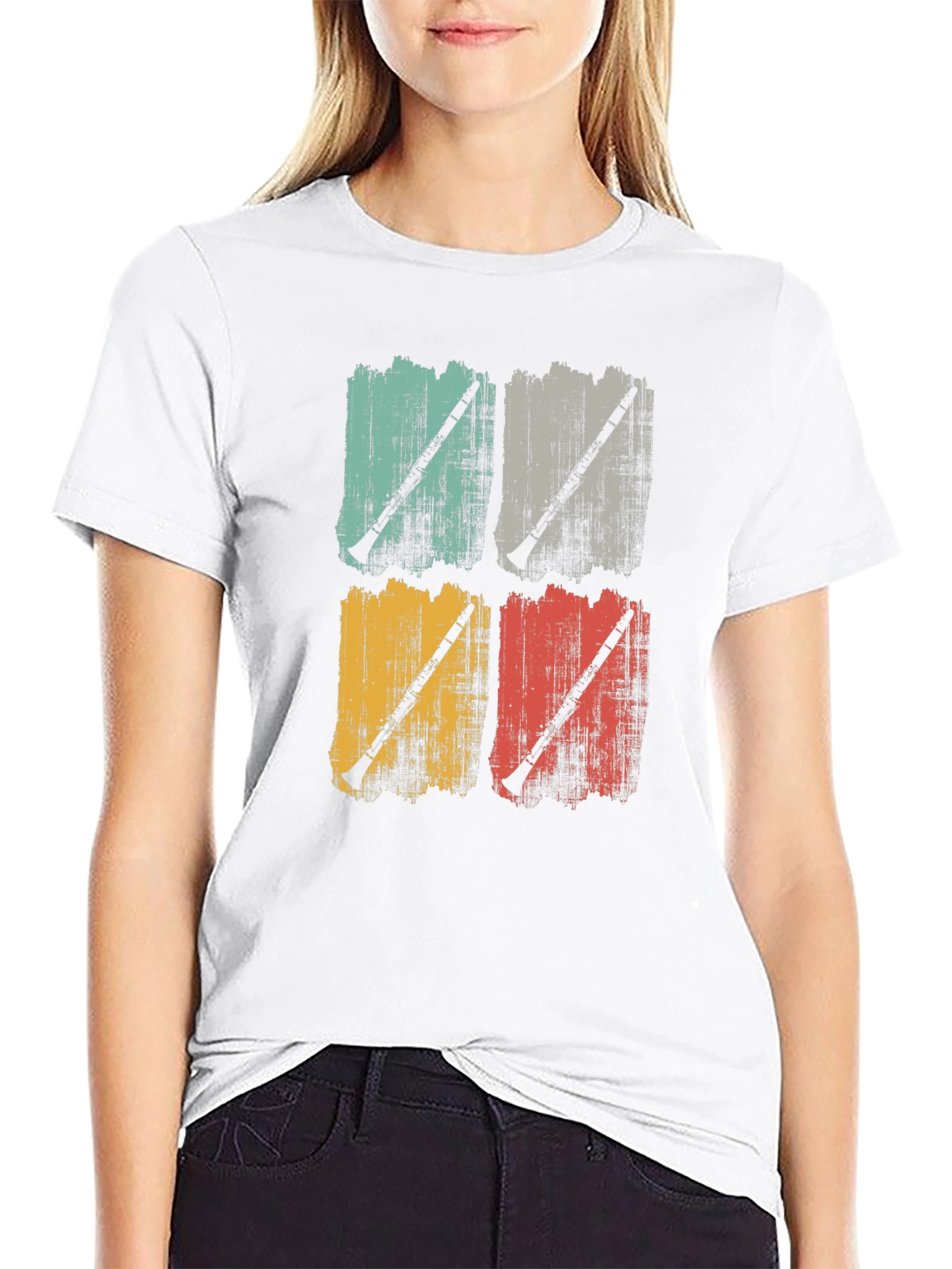 Retro Clarinet T-Shirt - Music Lover Tee