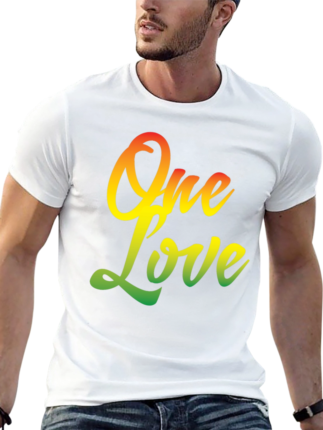 One Love T-Shirt - Rastafarian Reggae Style Graphic Tee