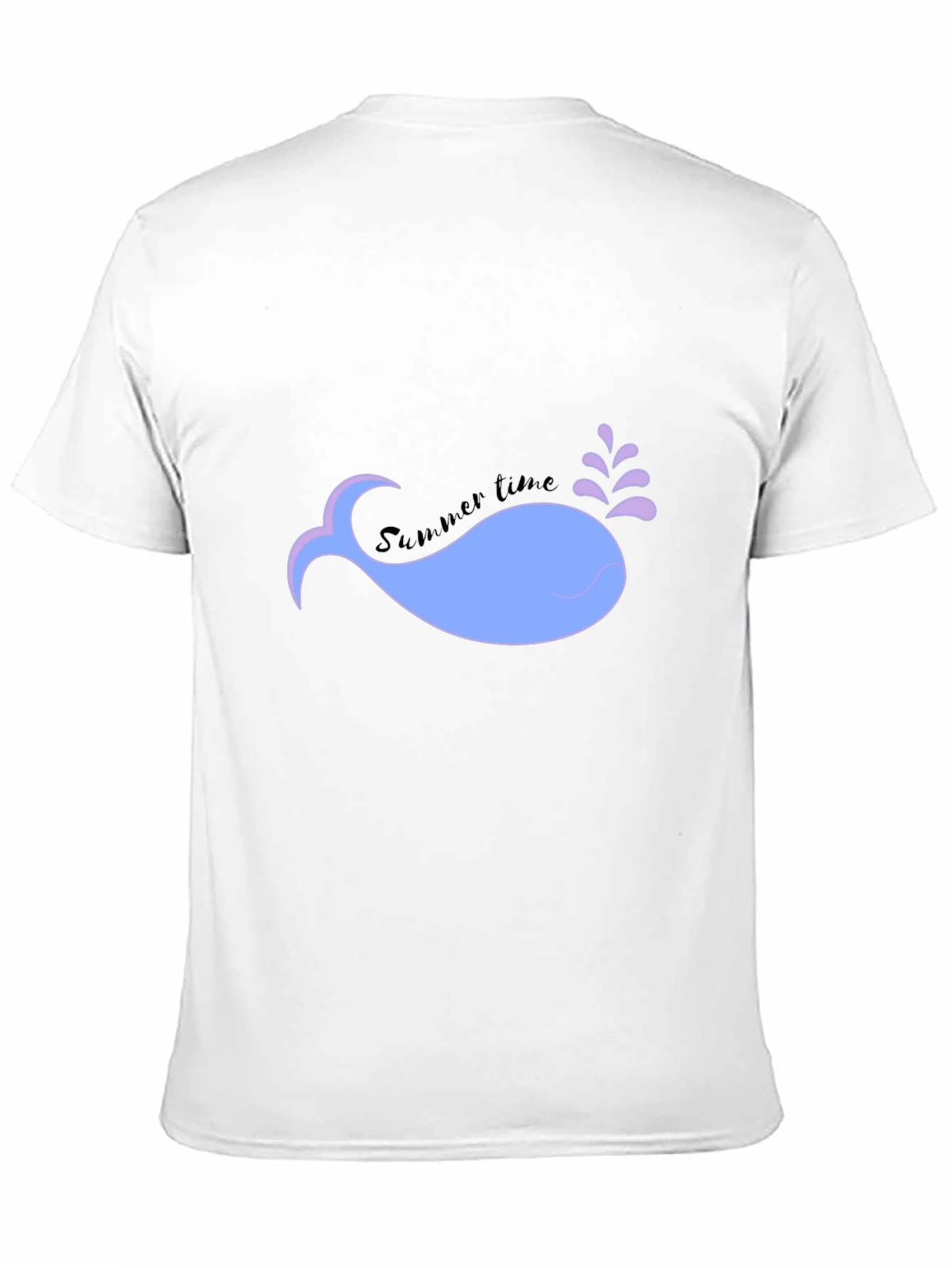 Summer Time Whale Black Tee