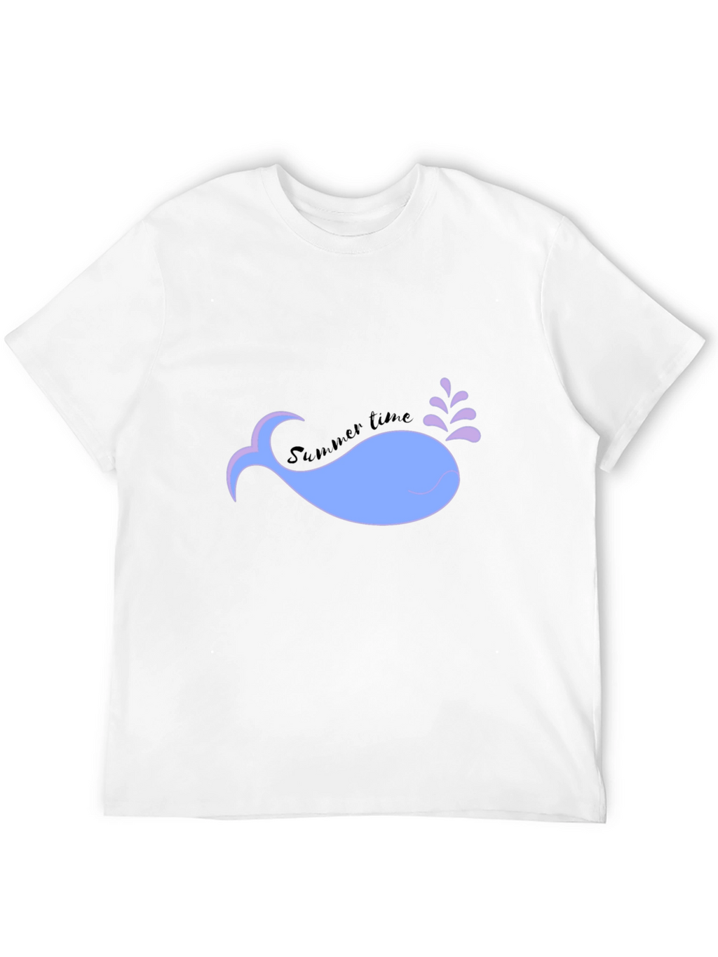 Summer Time Whale Black Tee