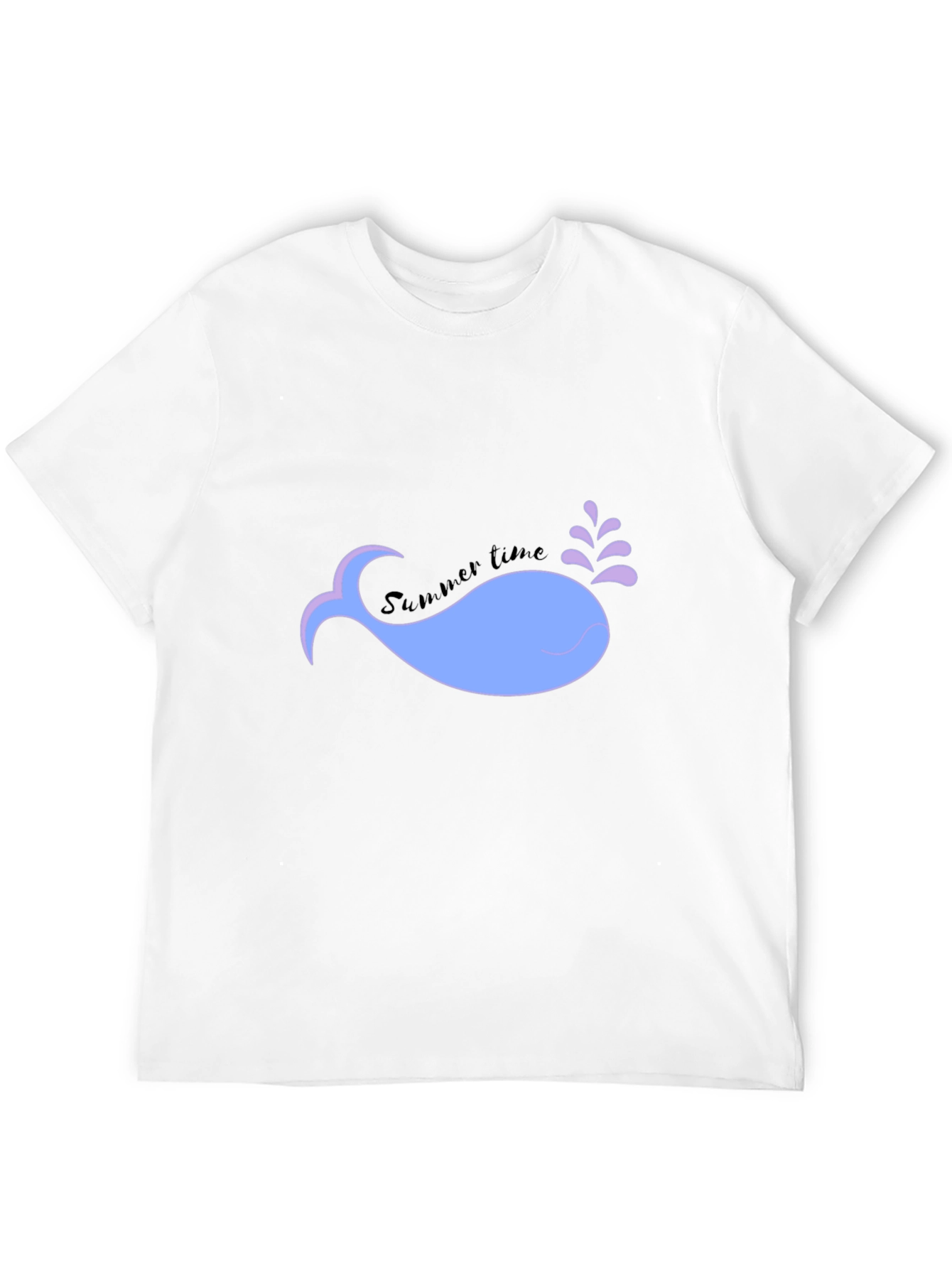 Summer Time Whale Black Tee