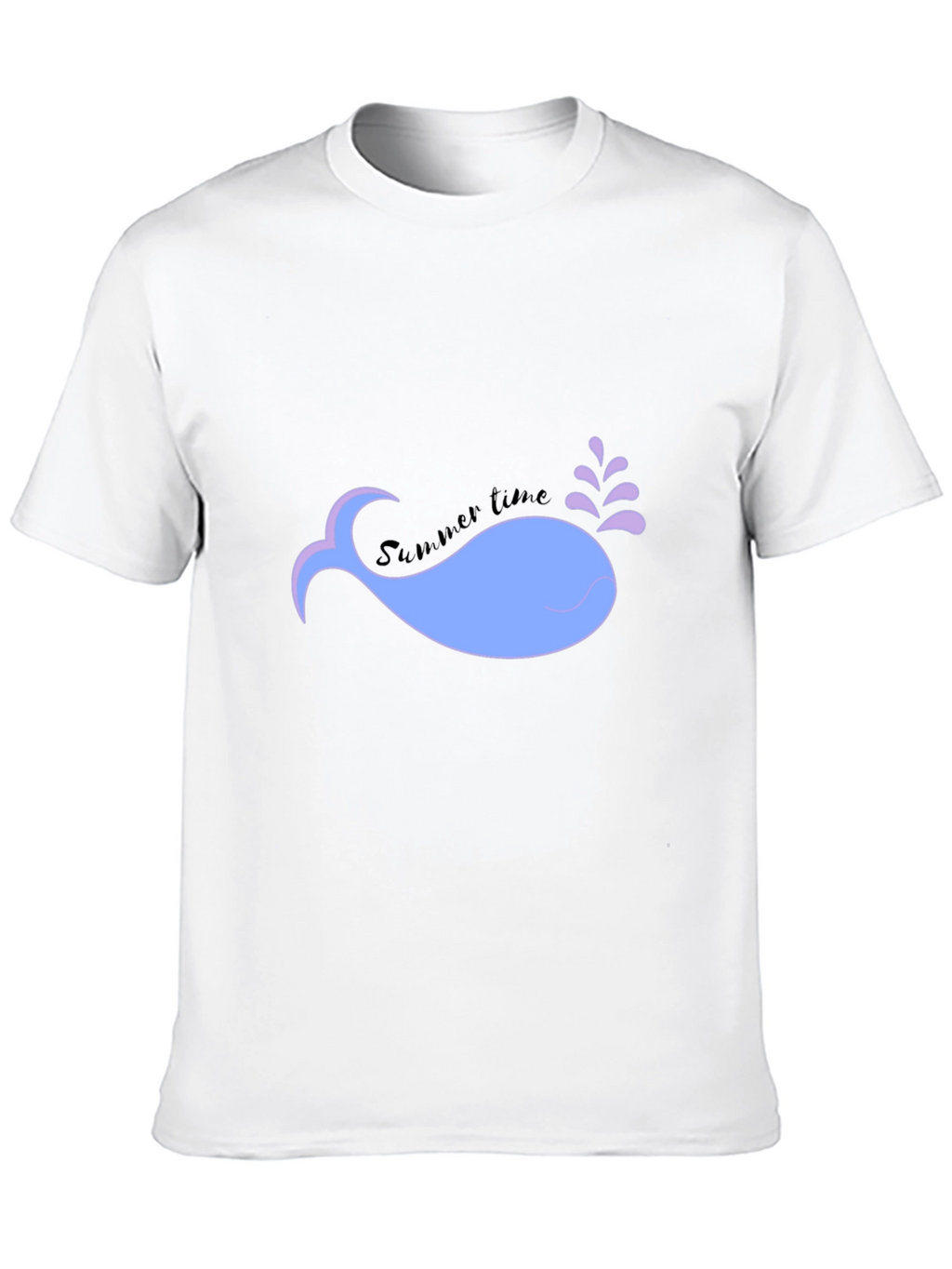 Summer Time Whale Black Tee