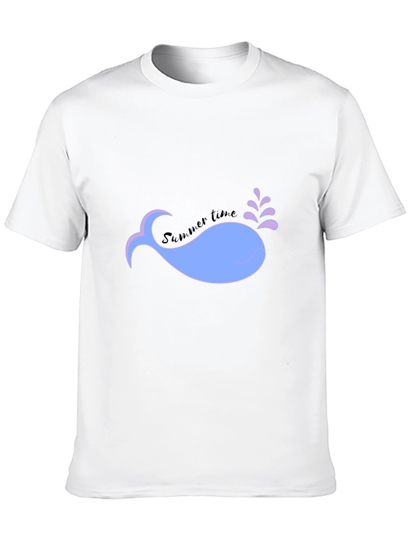 Summer Time Whale Black Tee