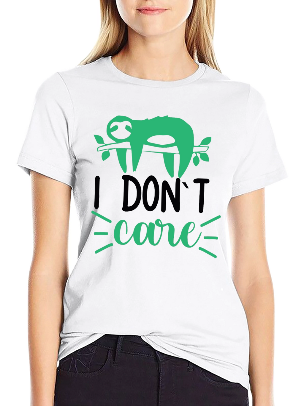 I Dont Care Sloth T-Shirt - Funny Graphic Tee