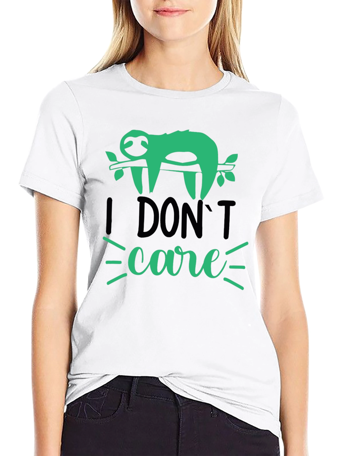 I Dont Care Sloth T-Shirt - Funny Graphic Tee