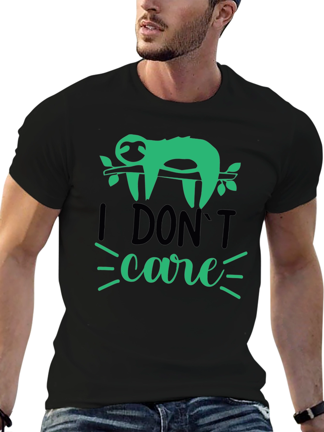 I Dont Care Sloth T-Shirt - Funny Graphic Tee