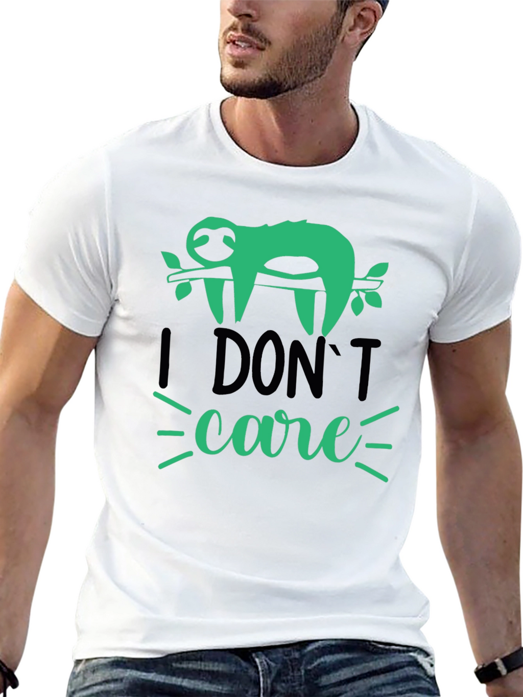 I Dont Care Sloth T-Shirt - Funny Graphic Tee