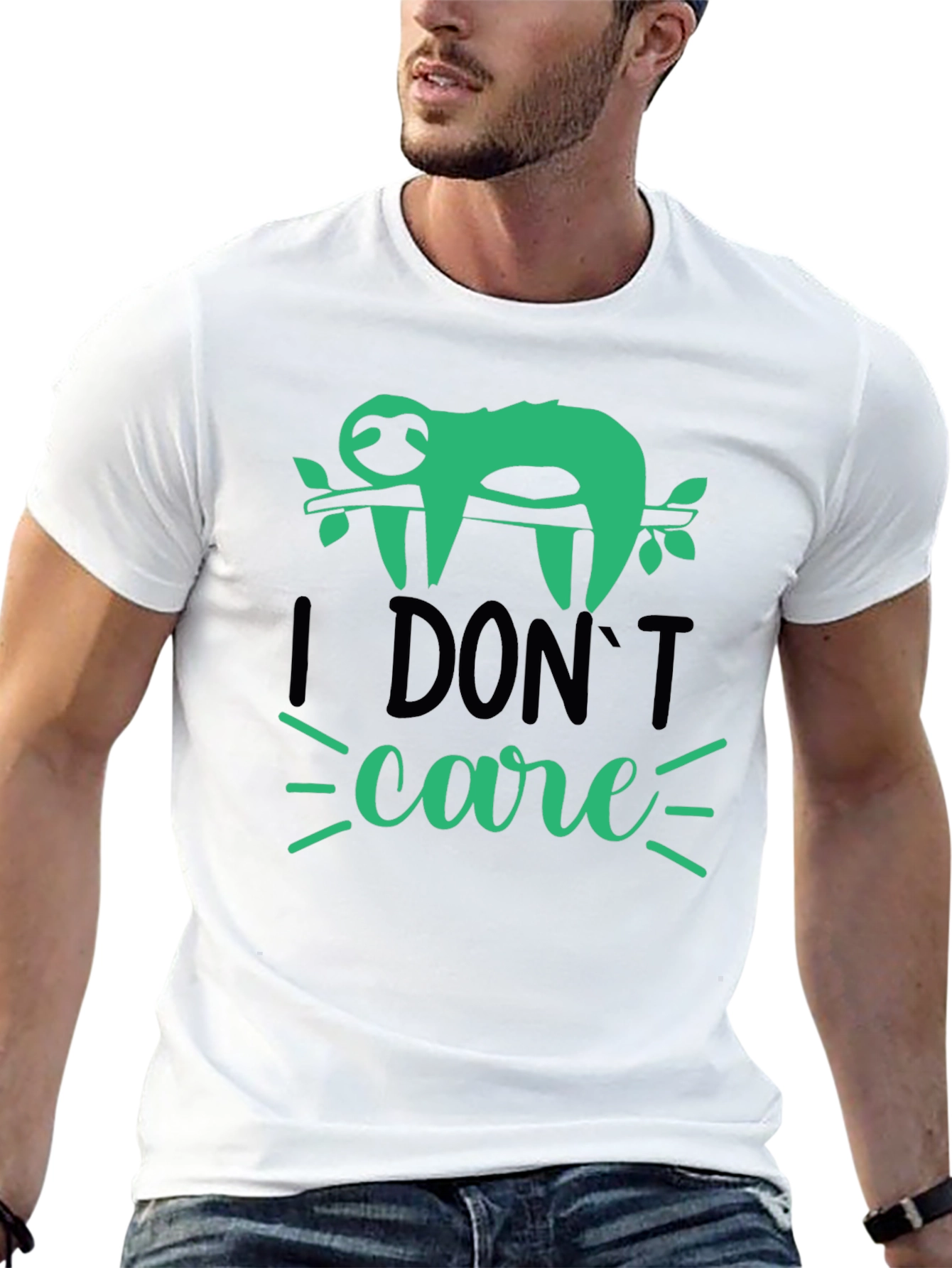 I Dont Care Sloth T-Shirt - Funny Graphic Tee