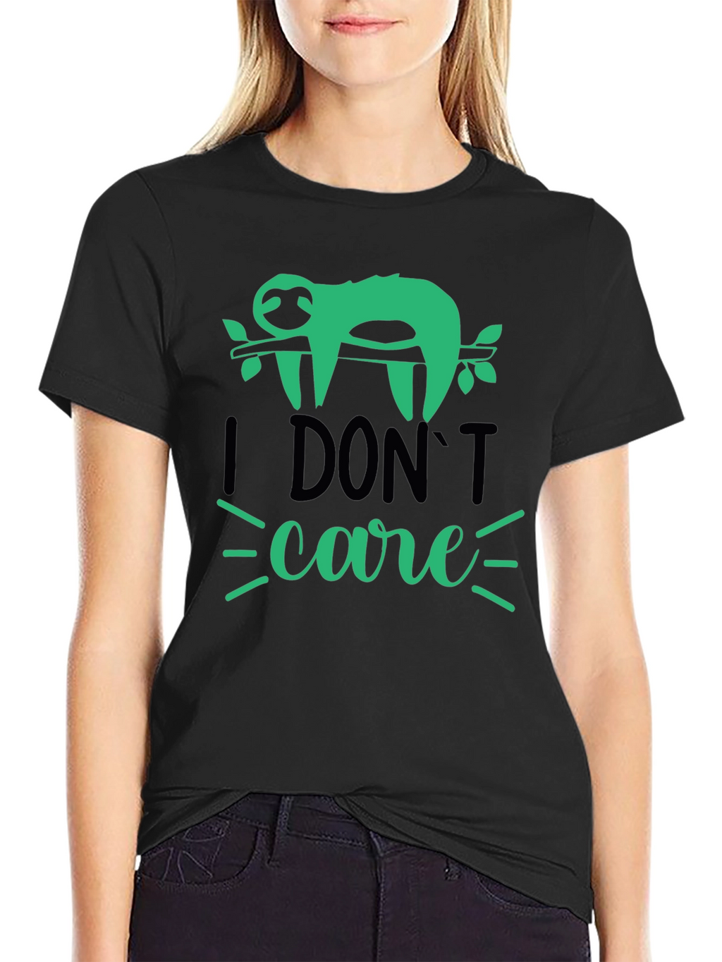 I Dont Care Sloth T-Shirt - Funny Graphic Tee