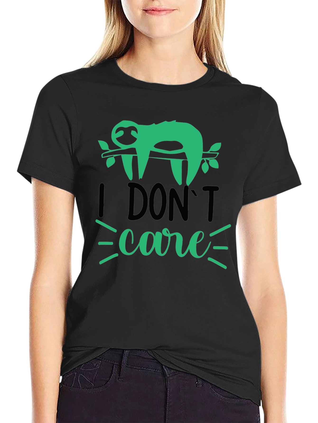 I Dont Care Sloth T-Shirt - Funny Graphic Tee