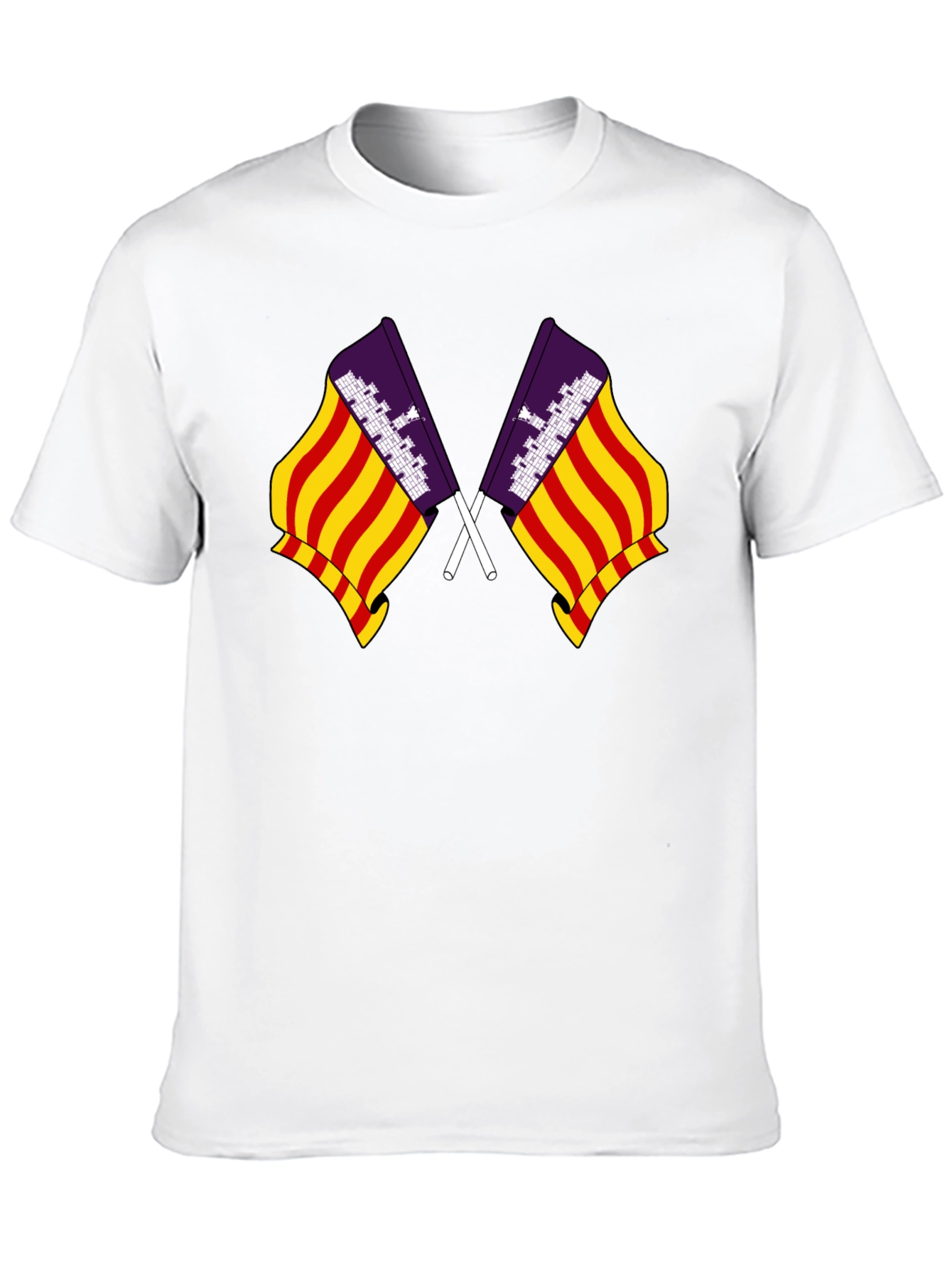 Mallorca Flag T-Shirt - Black Graphic Tee