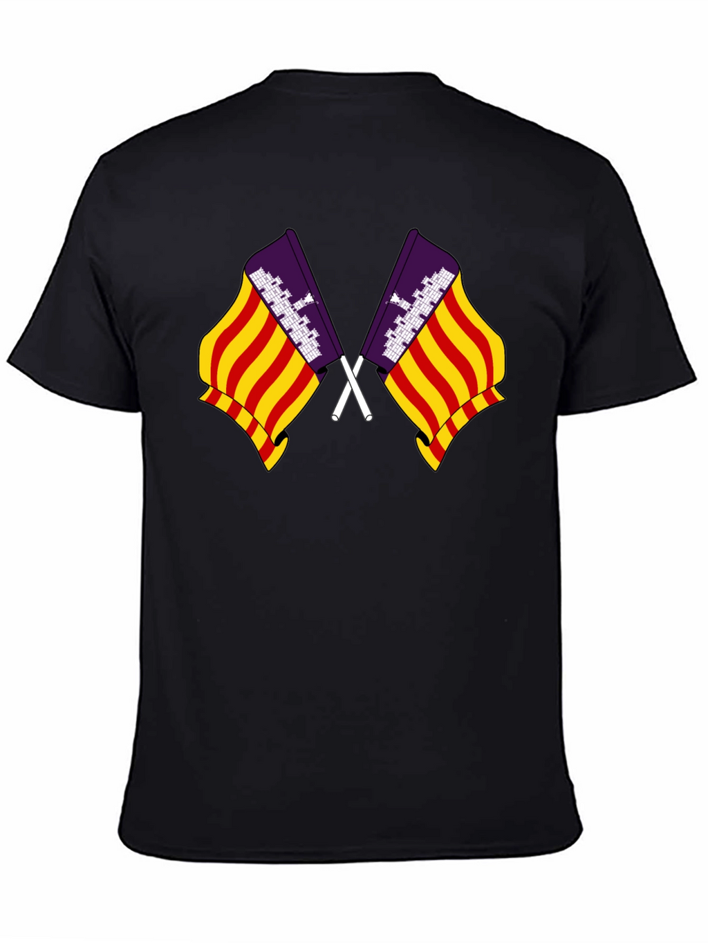 Mallorca Flag T-Shirt - Black Graphic Tee