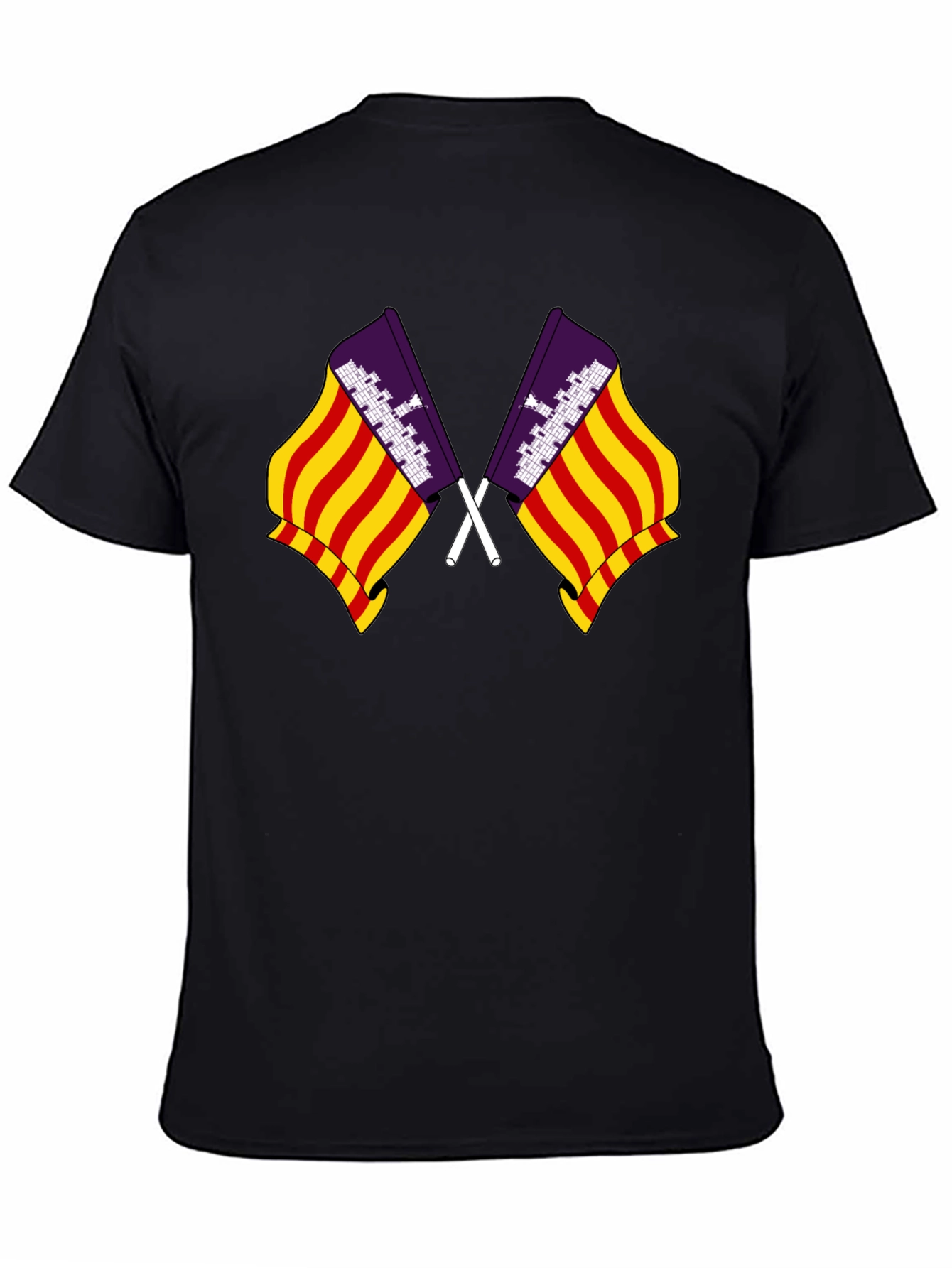 Mallorca Flag T-Shirt - Black Graphic Tee