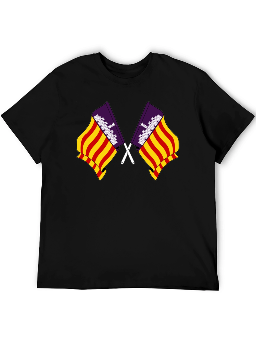 Mallorca Flag T-Shirt - Black Graphic Tee