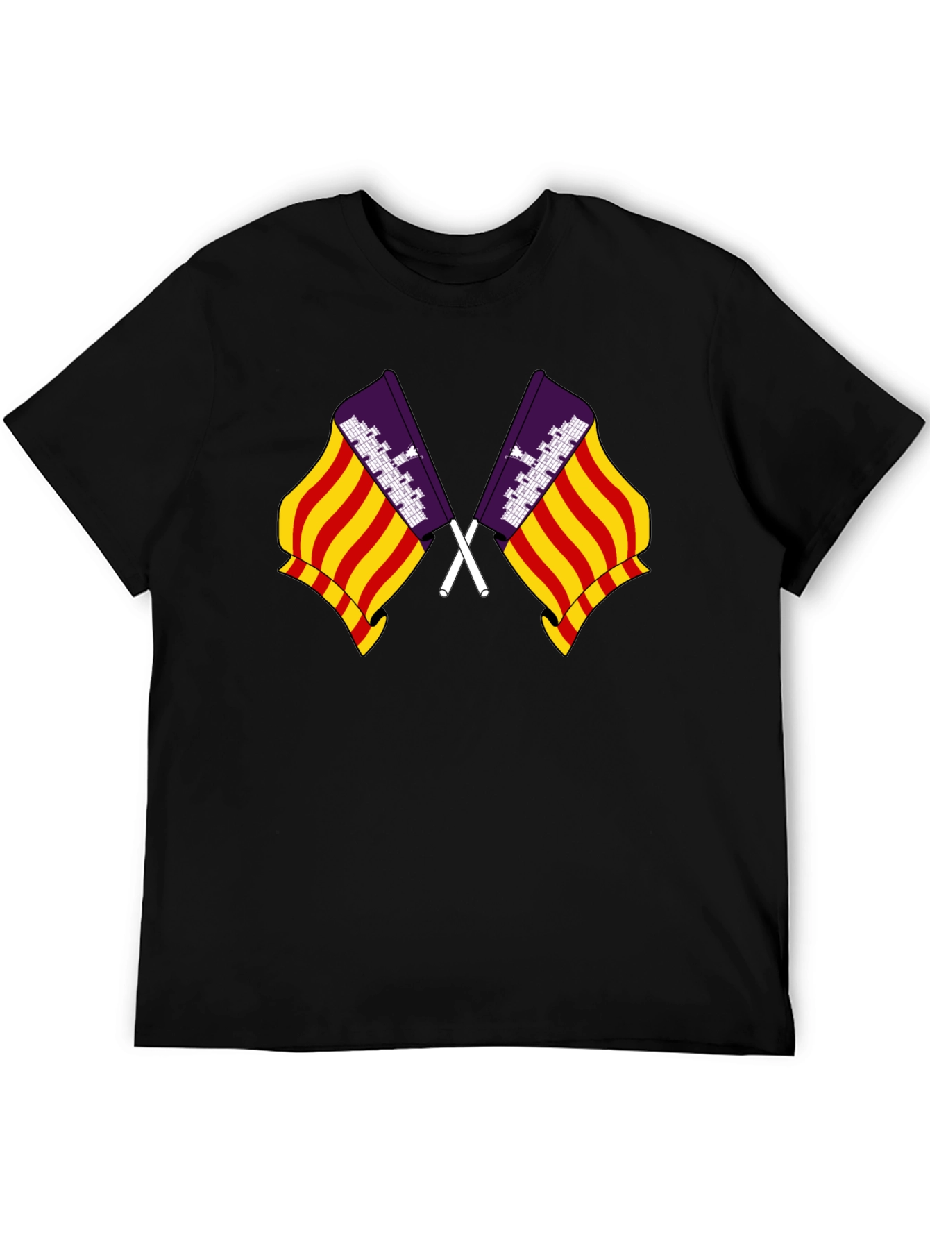 Mallorca Flag T-Shirt - Black Graphic Tee