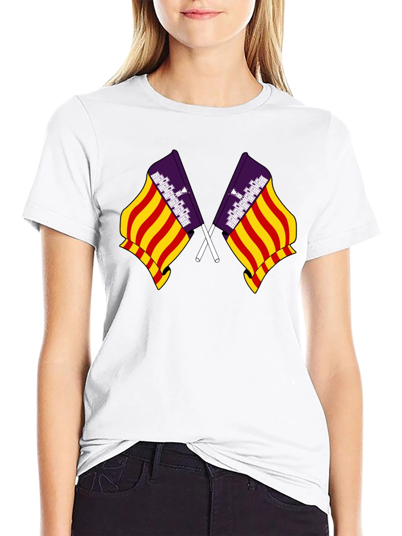 Mallorca Flag T-Shirt - Black Graphic Tee