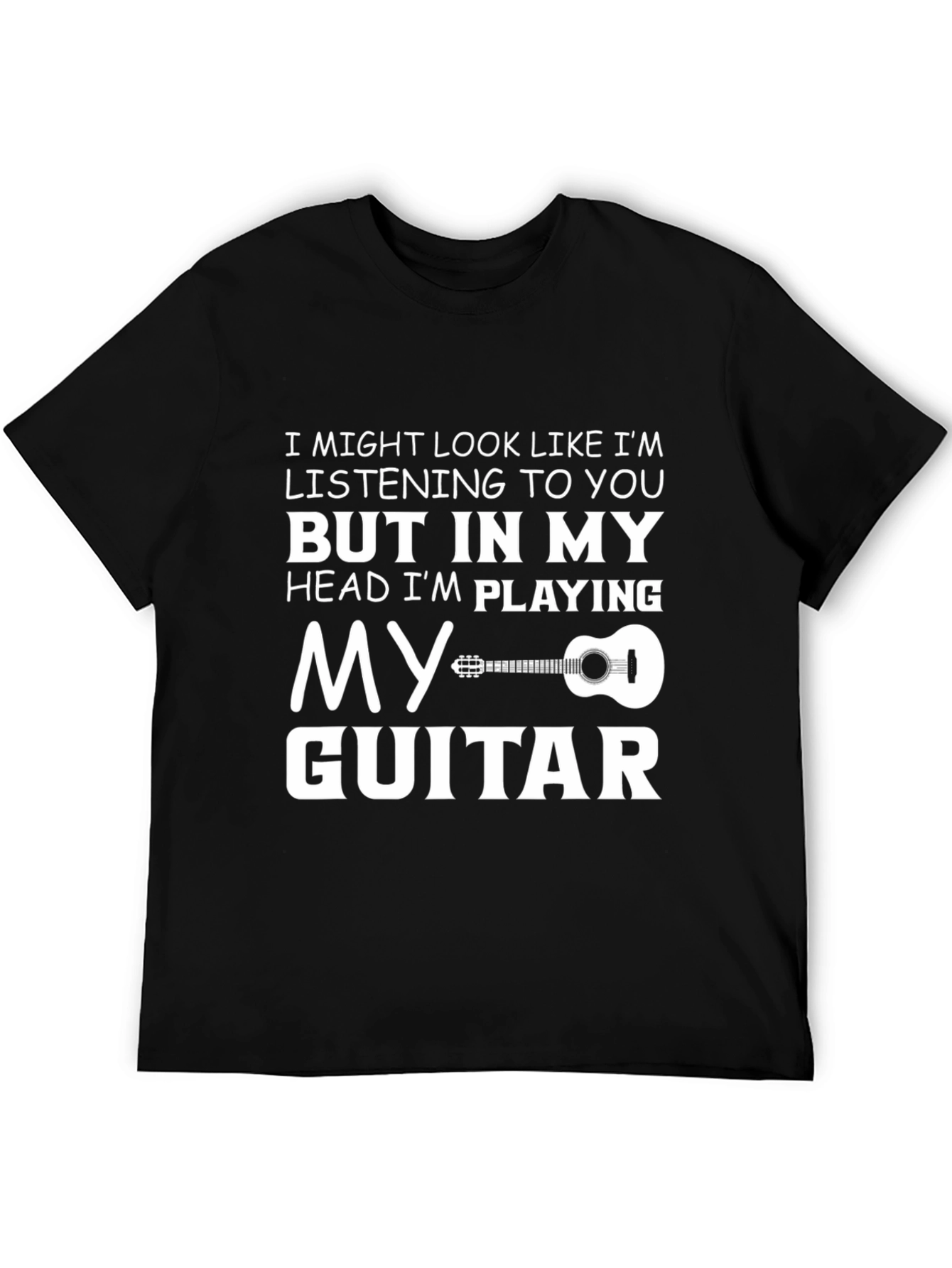 Funny Guitarist T-Shirt: Heads Playing My Guitar