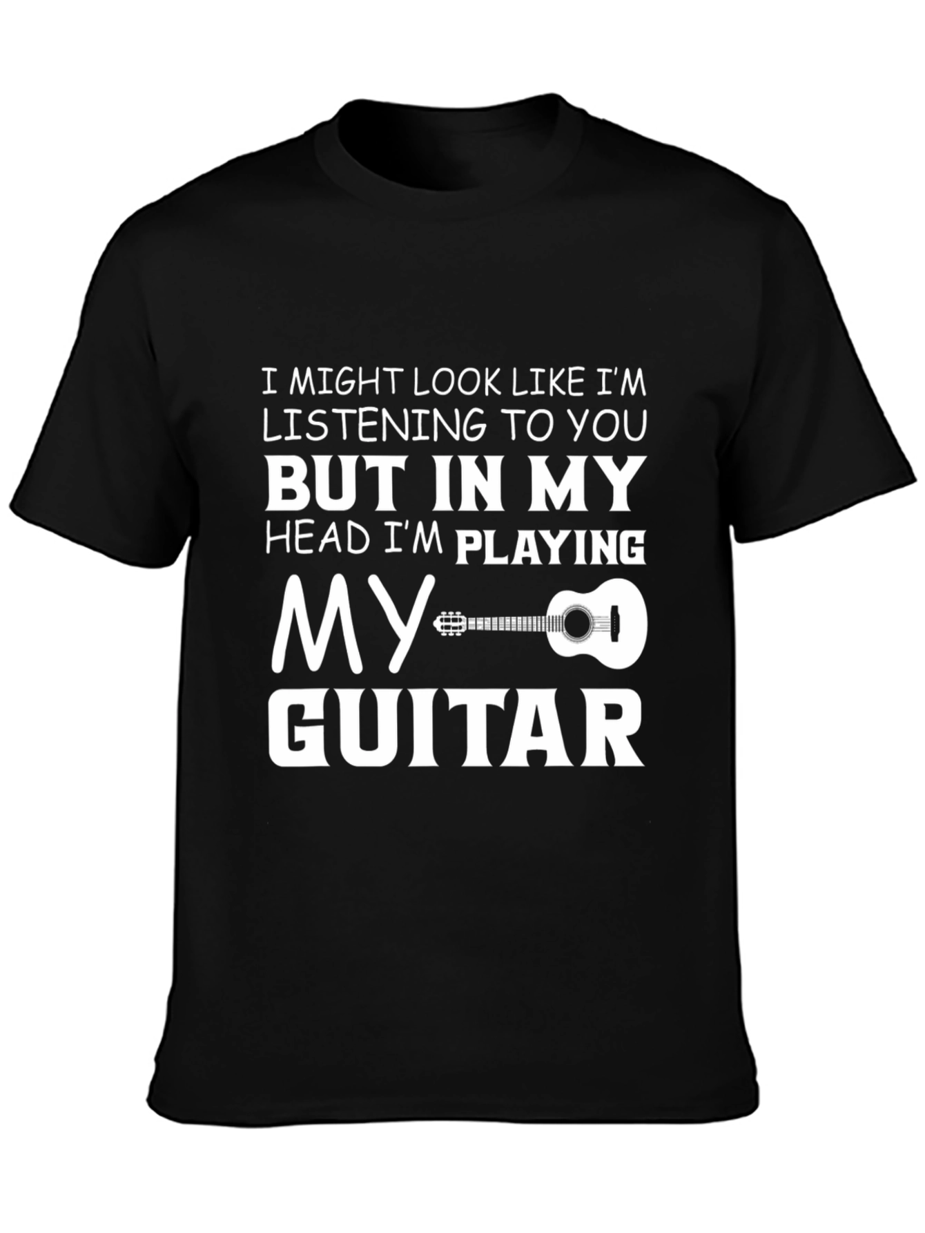 Funny Guitarist T-Shirt: Heads Playing My Guitar