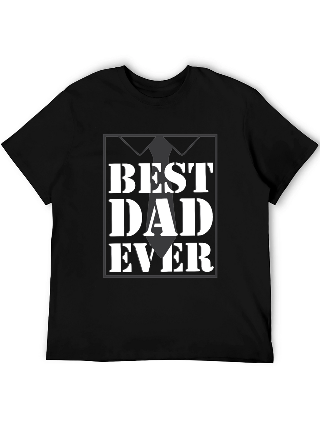 Best Dad Ever Black Graphic Tee
