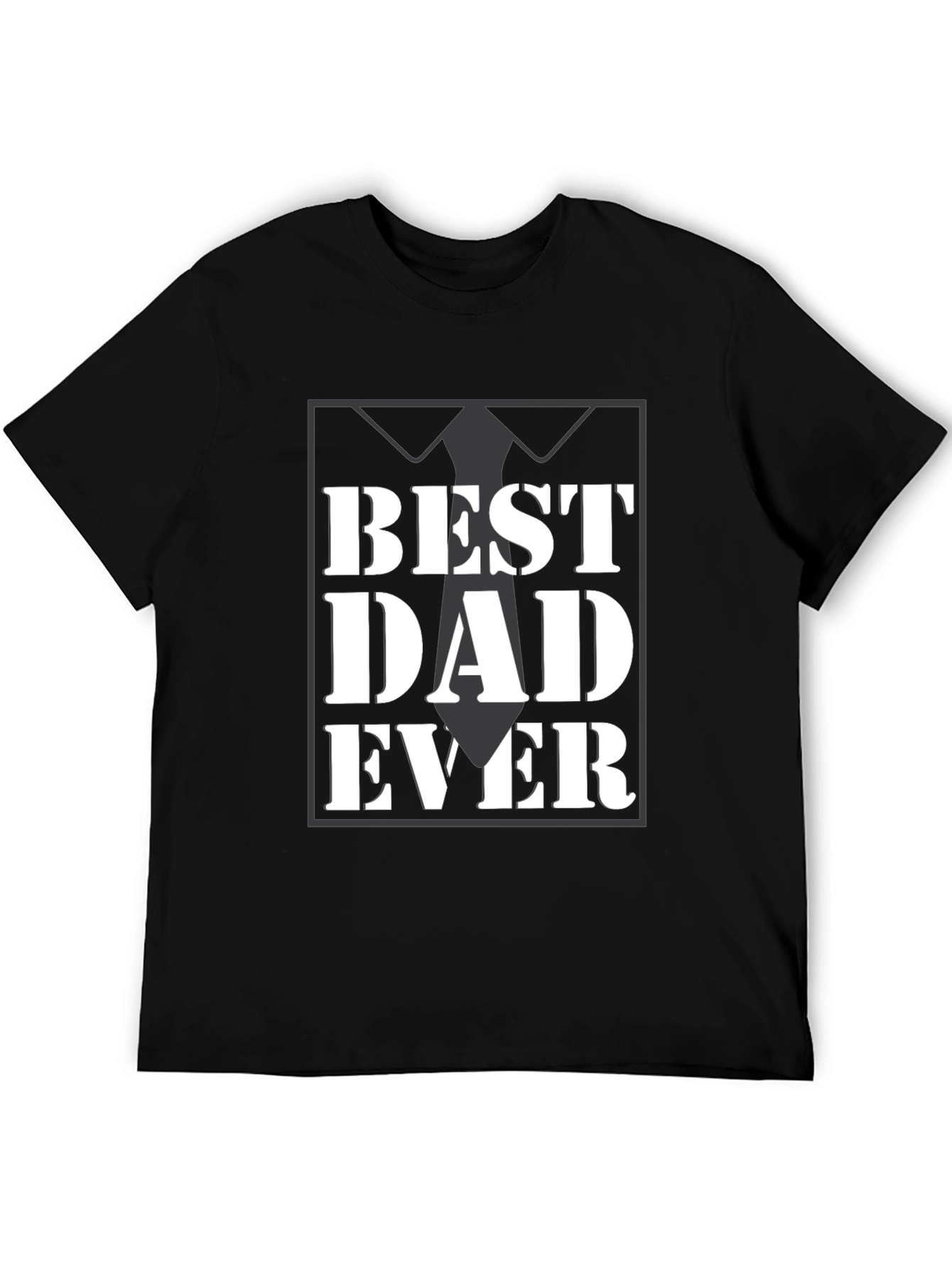 Best Dad Ever Black Graphic Tee