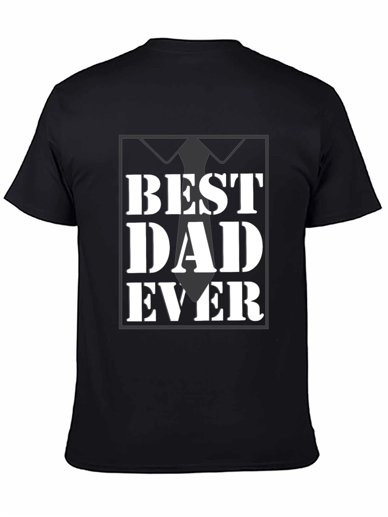 Best Dad Ever Black Graphic Tee