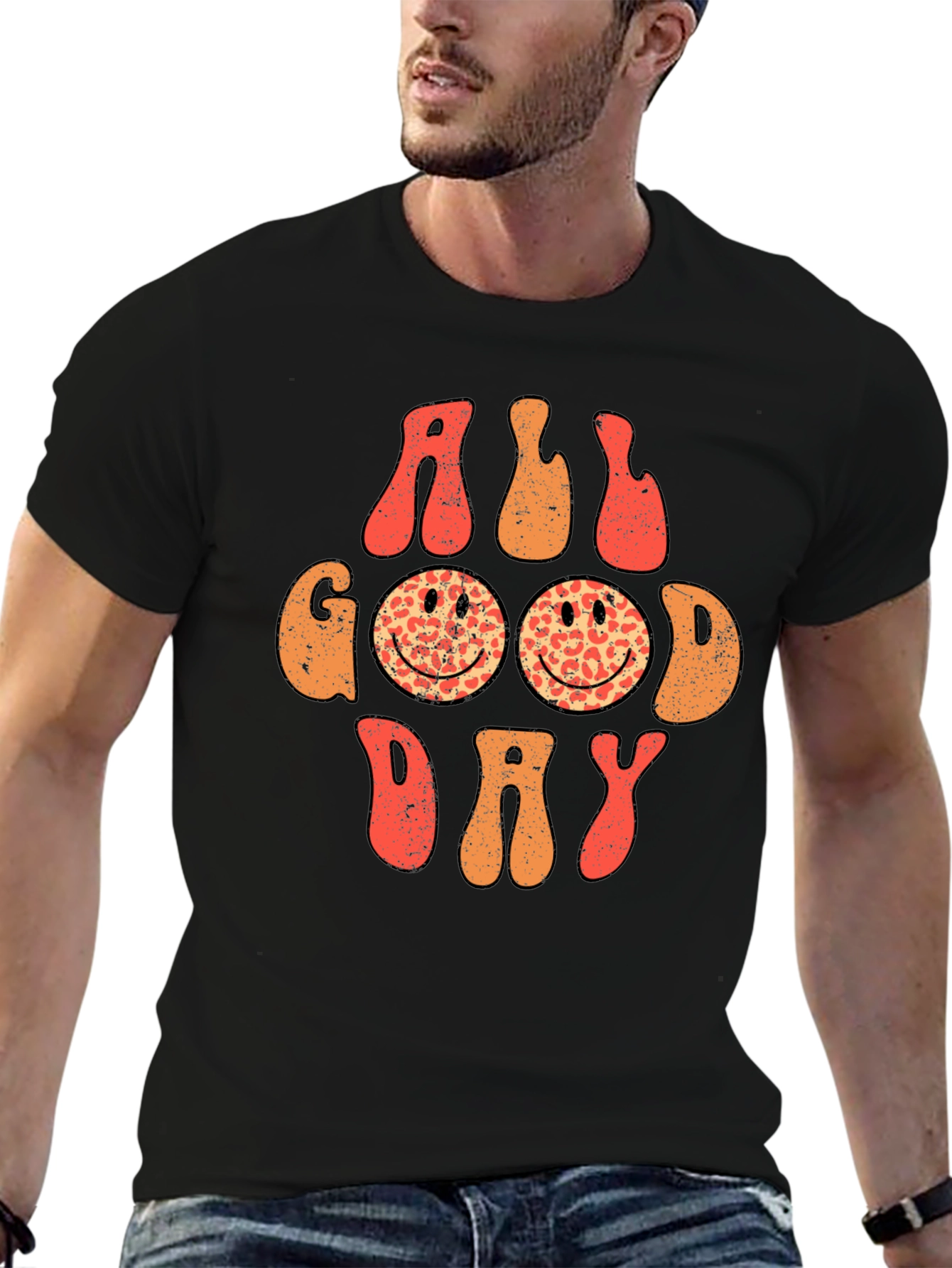 All Good Day Smiley Face Graphic Tee