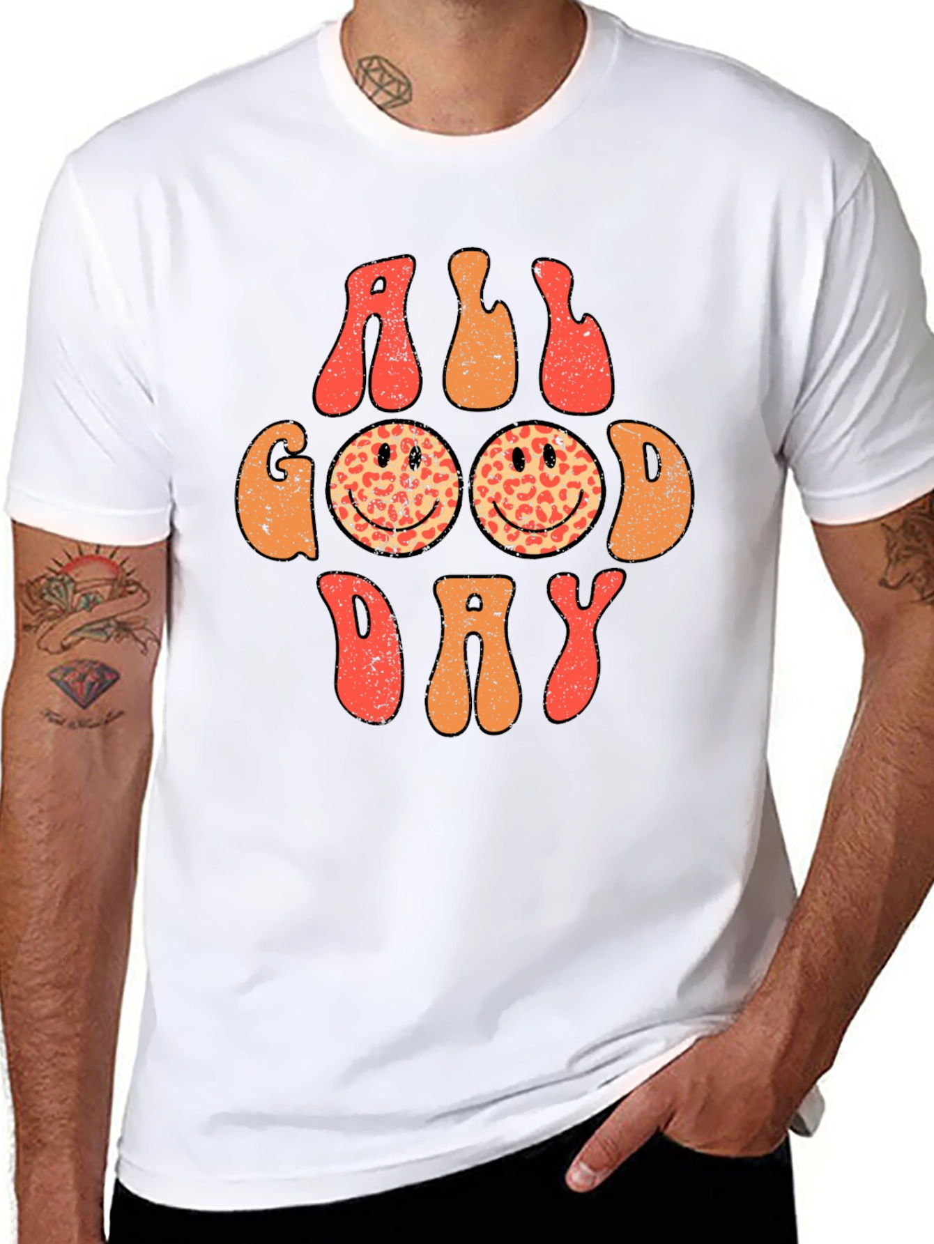 All Good Day Smiley Face Graphic Tee