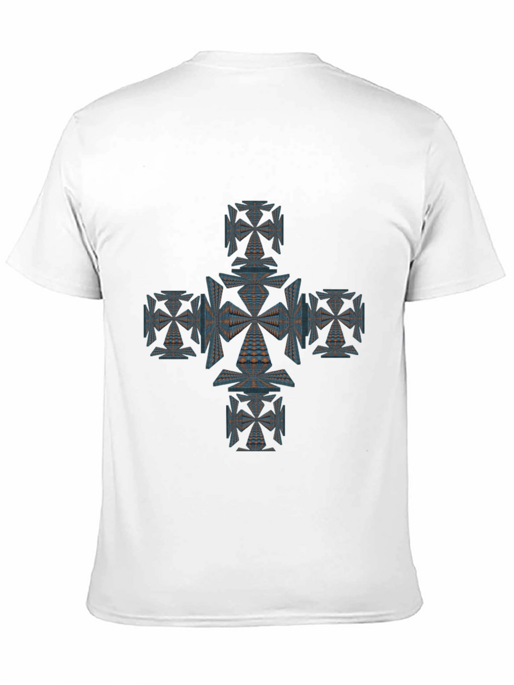 Geometric Cross Graphic Tee - Unique Design