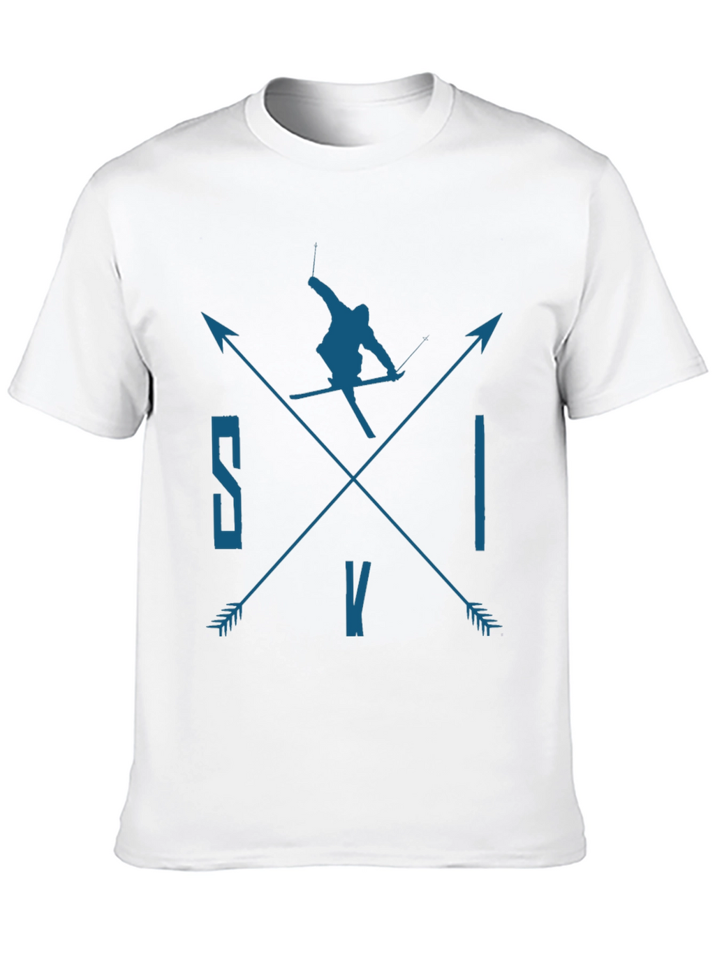 SKI Arrows Graphic Tee - Black Cotton T-Shirt