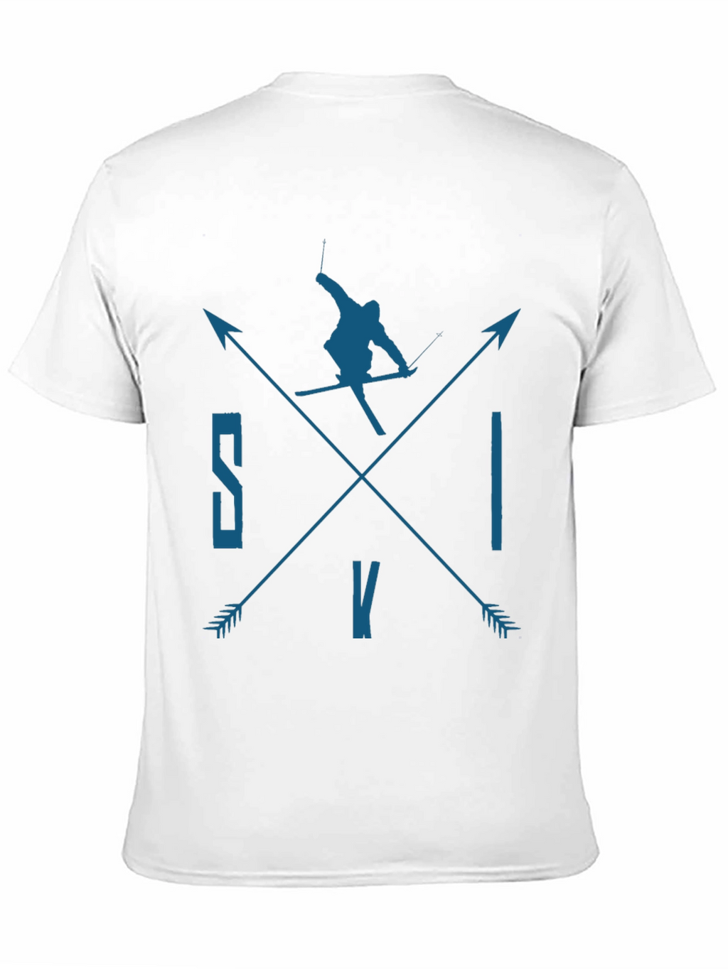 SKI Arrows Graphic Tee - Black Cotton T-Shirt