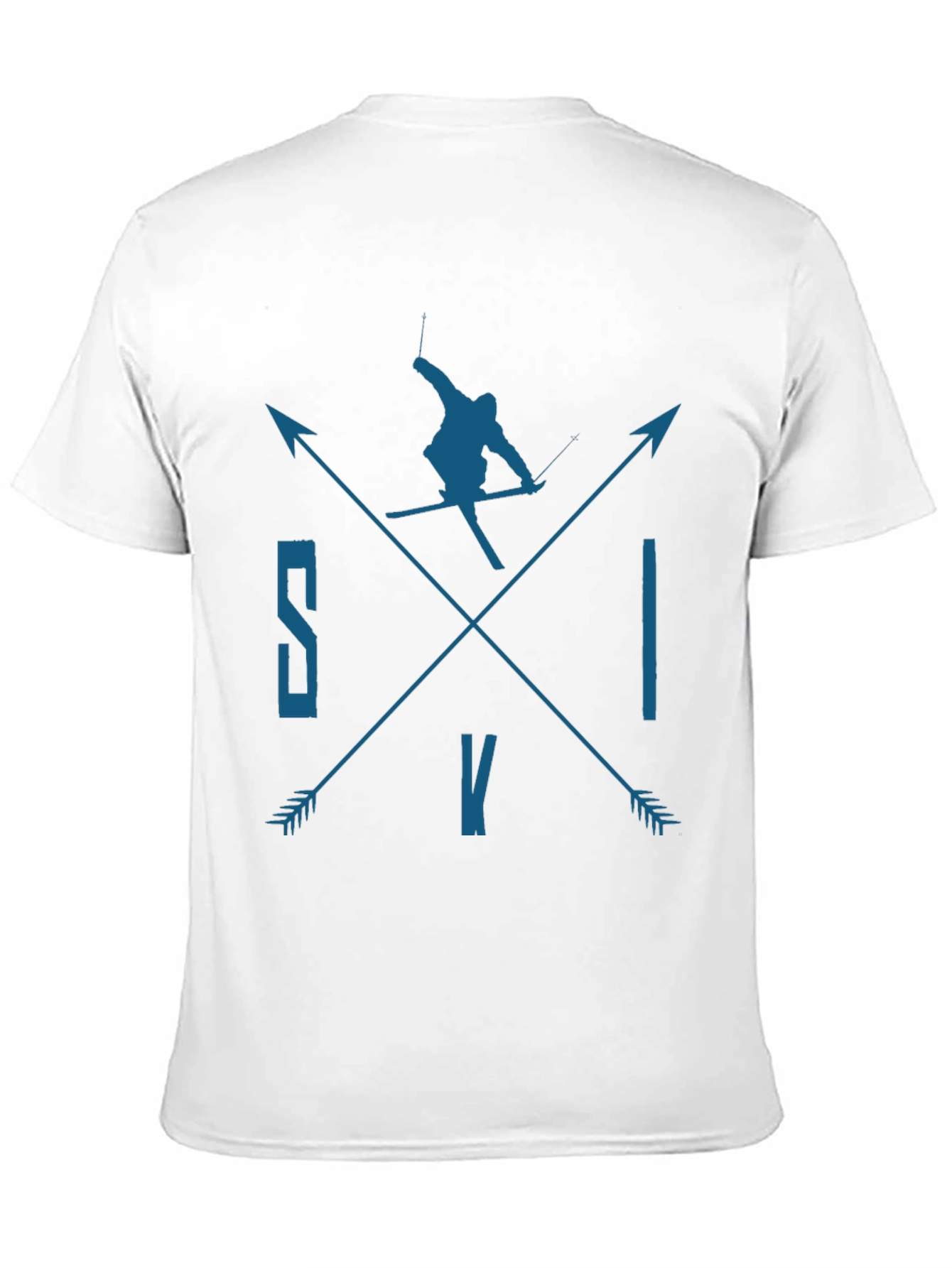 SKI Arrows Graphic Tee - Black Cotton T-Shirt