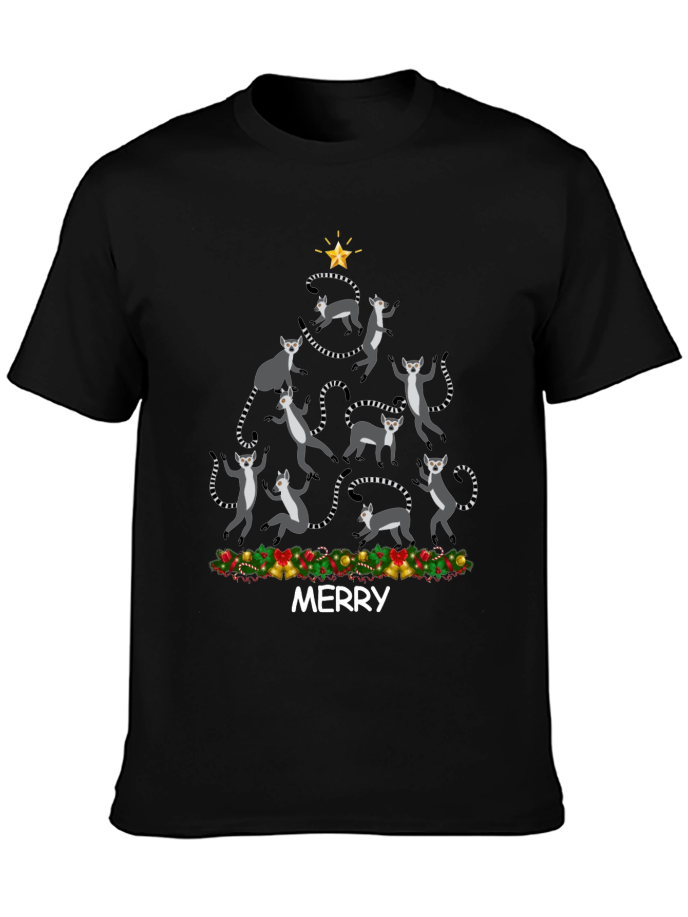 Festive Lemur Christmas Tree T-Shirt