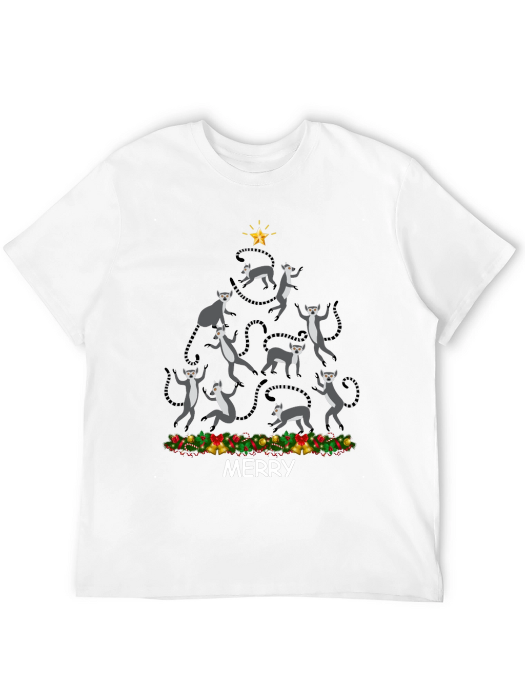 Festive Lemur Christmas Tree T-Shirt