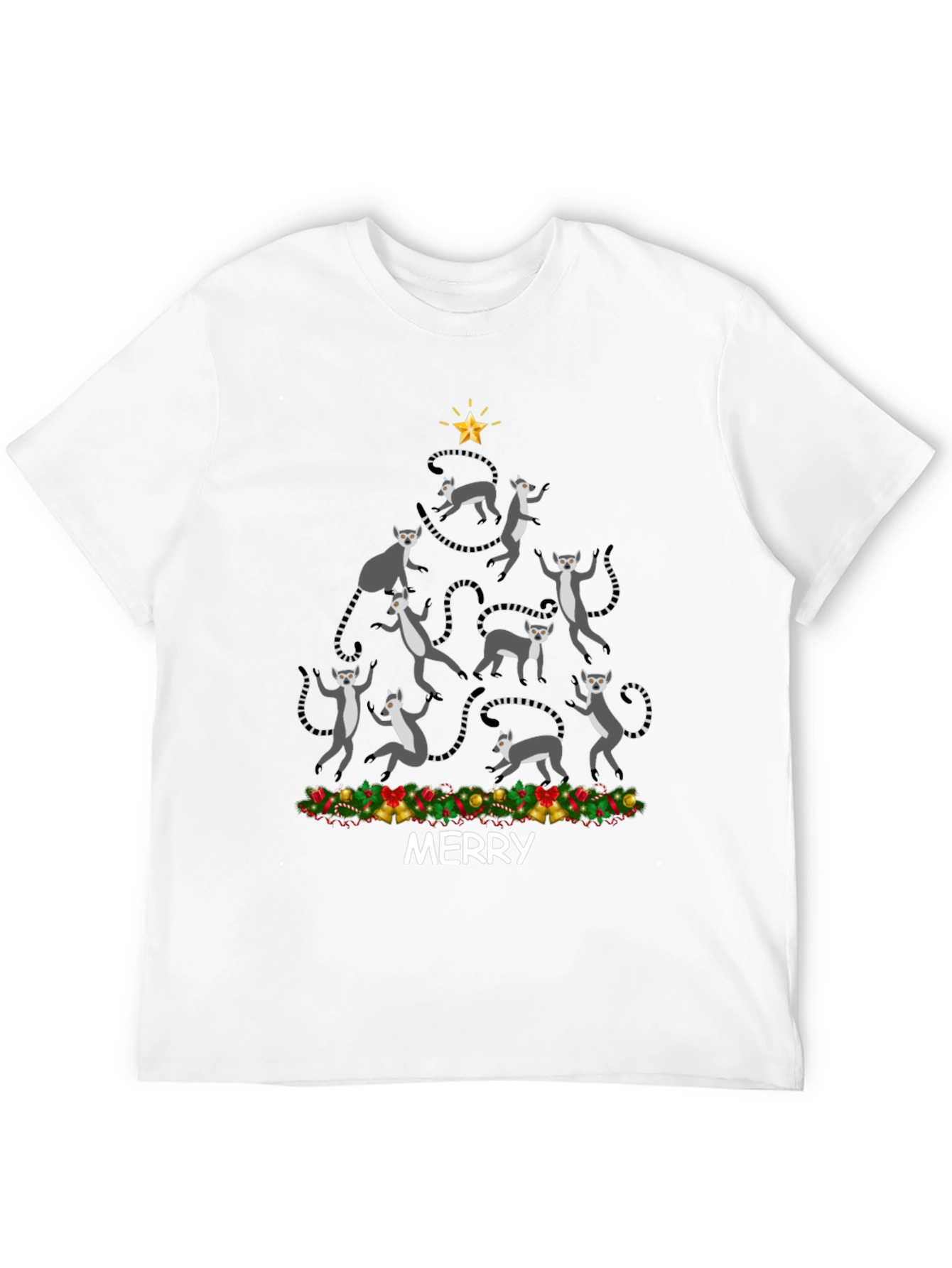 Festive Lemur Christmas Tree T-Shirt