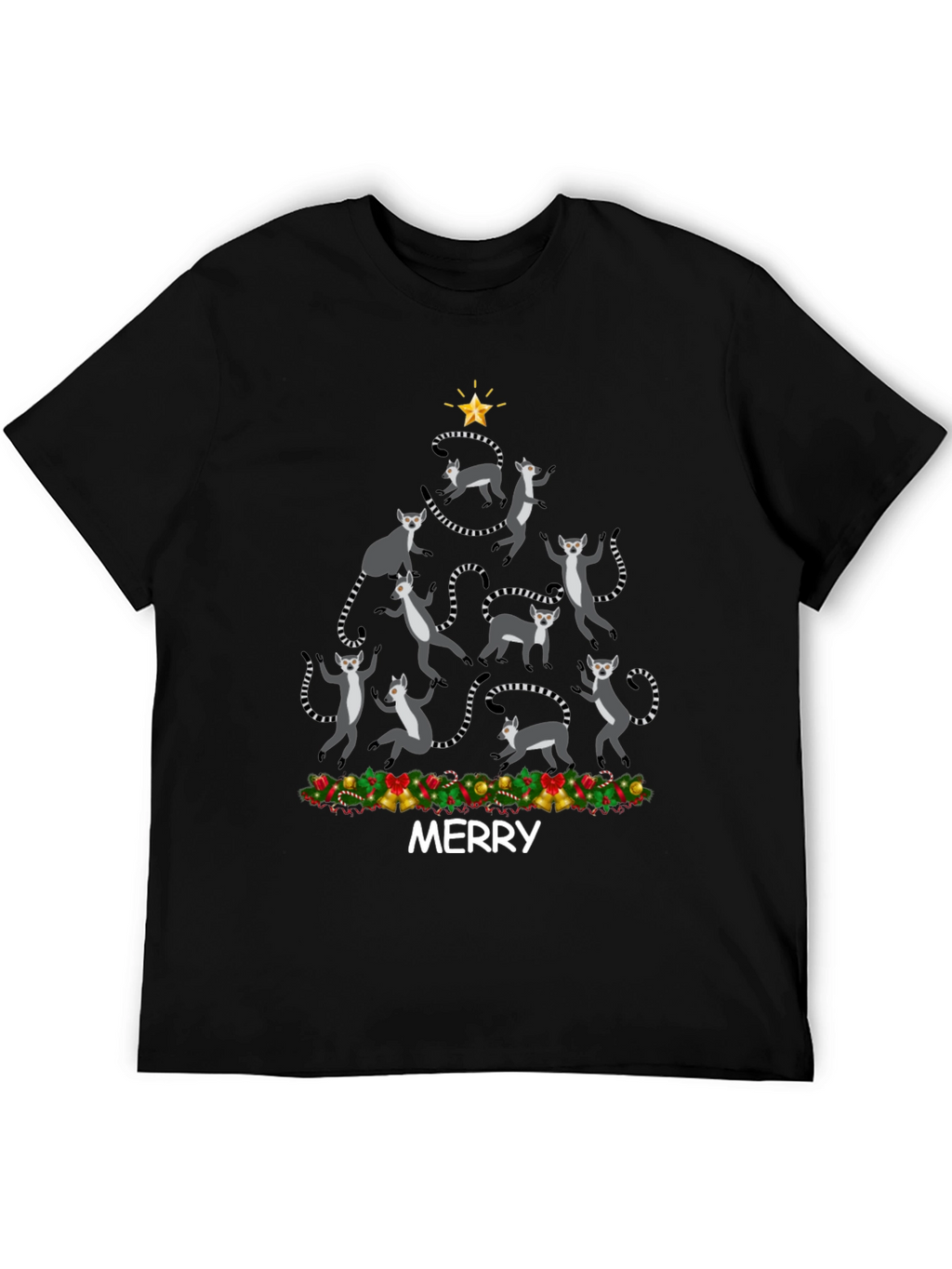 Festive Lemur Christmas Tree T-Shirt