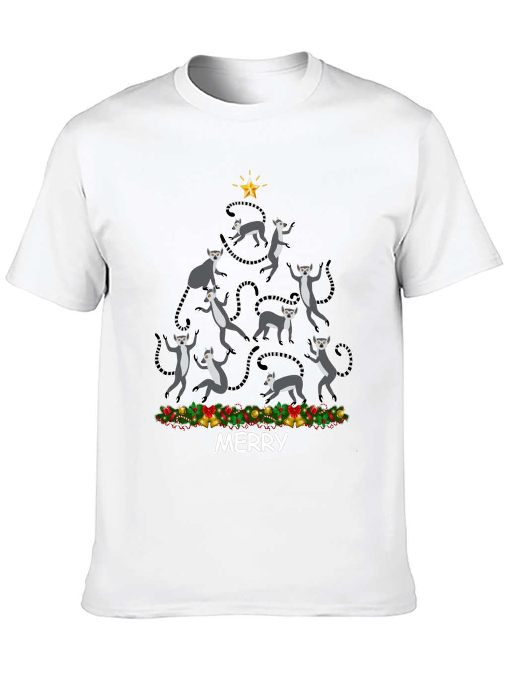 Festive Lemur Christmas Tree T-Shirt