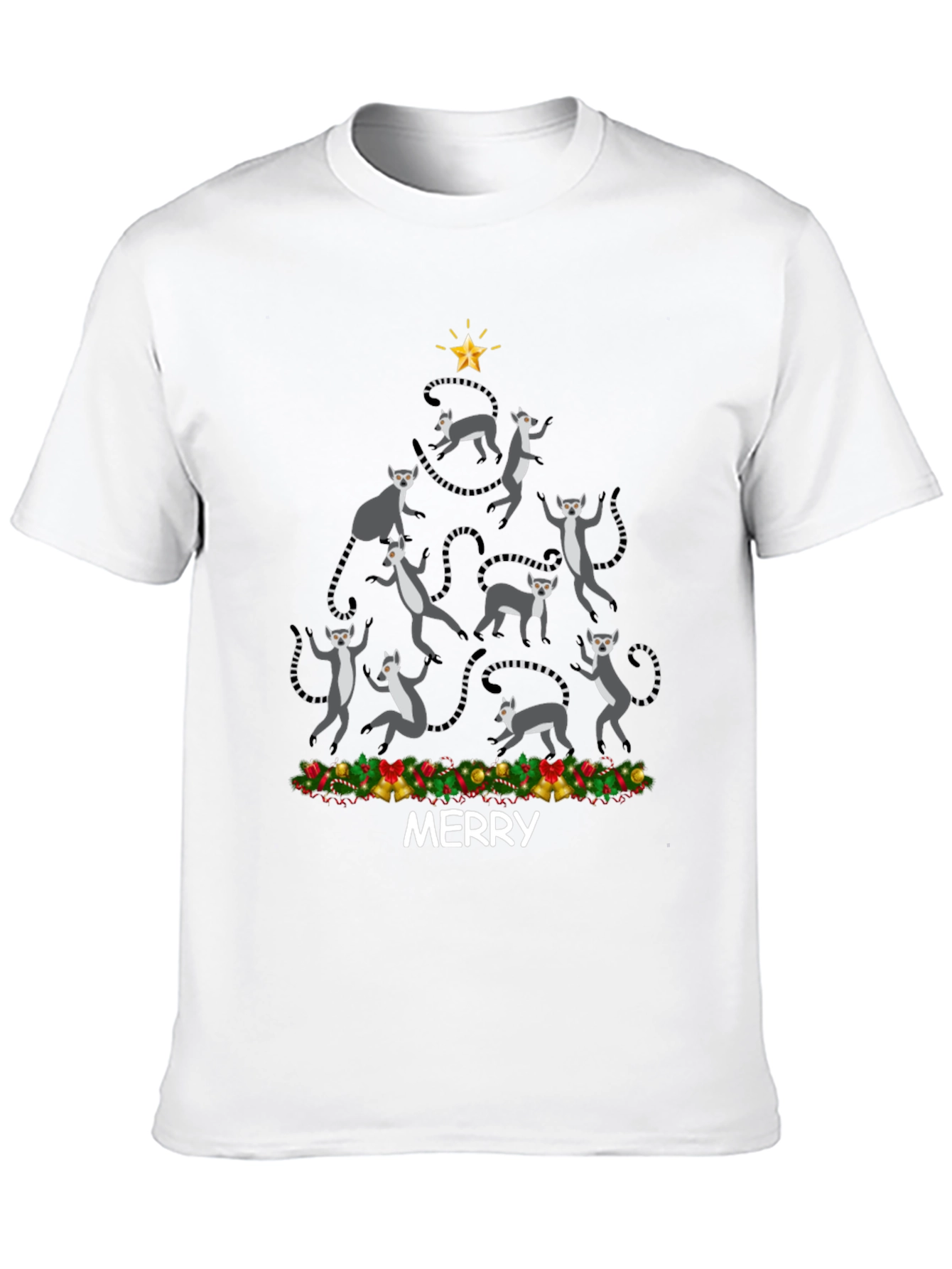Festive Lemur Christmas Tree T-Shirt